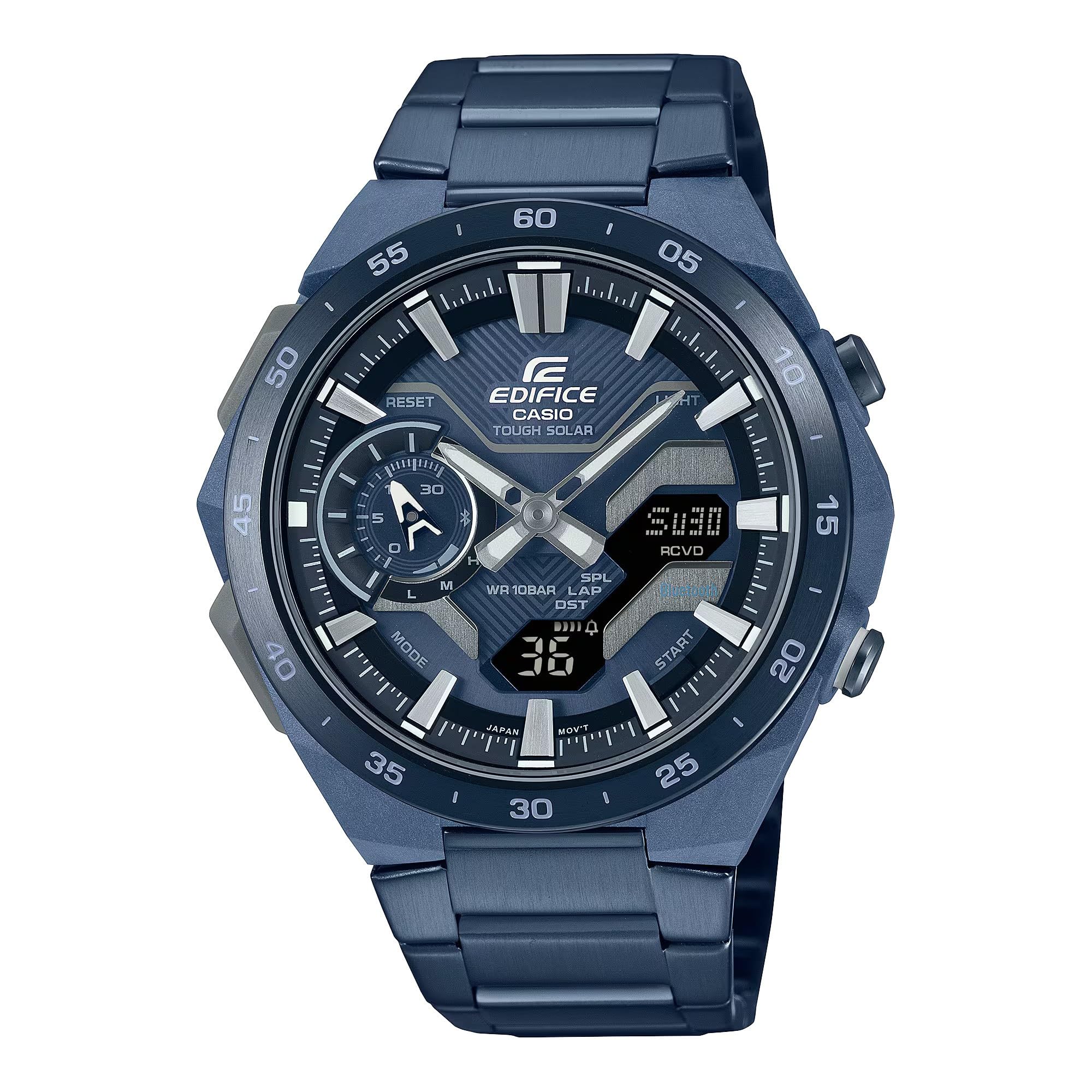 Casio Reloj analógico de Cuarzo Unisex con Correa de ECB-2200CB-2AEF, Pulsera, Azul, Pulsera