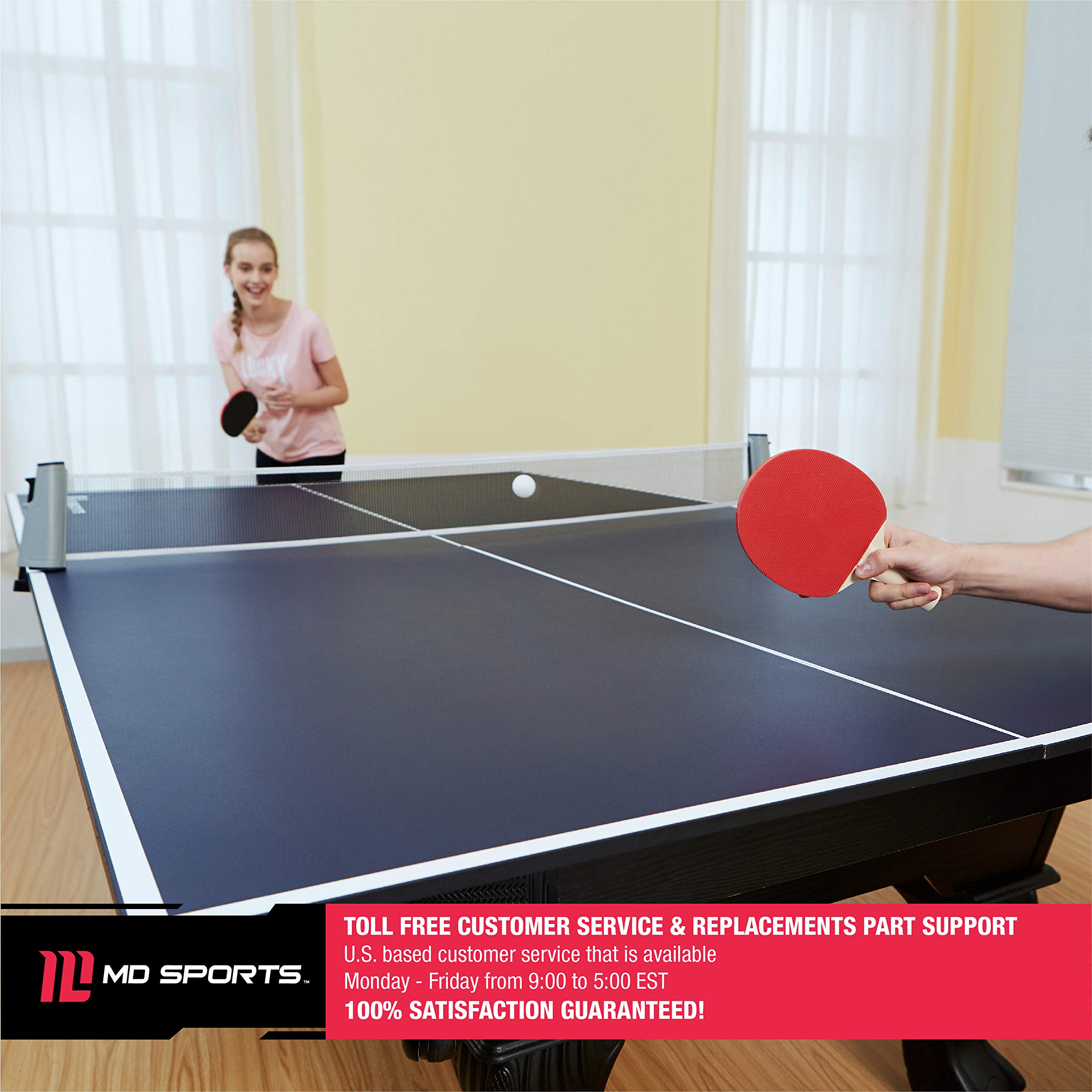 MD Sports Table Tennis Set Regulation Ping Pong Table with Net