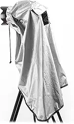 Capa de chuva para câmeras DSLR, lentes e tripé Movo CRC03 extra longo (cinza metálico)