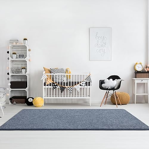 Miniatura 31 de Keeko Alfombras de área de 4 x 6 pies para sala de estar, alfombra suave y moderna de espuma viscoelástica para dormitorio, alfombra de interior