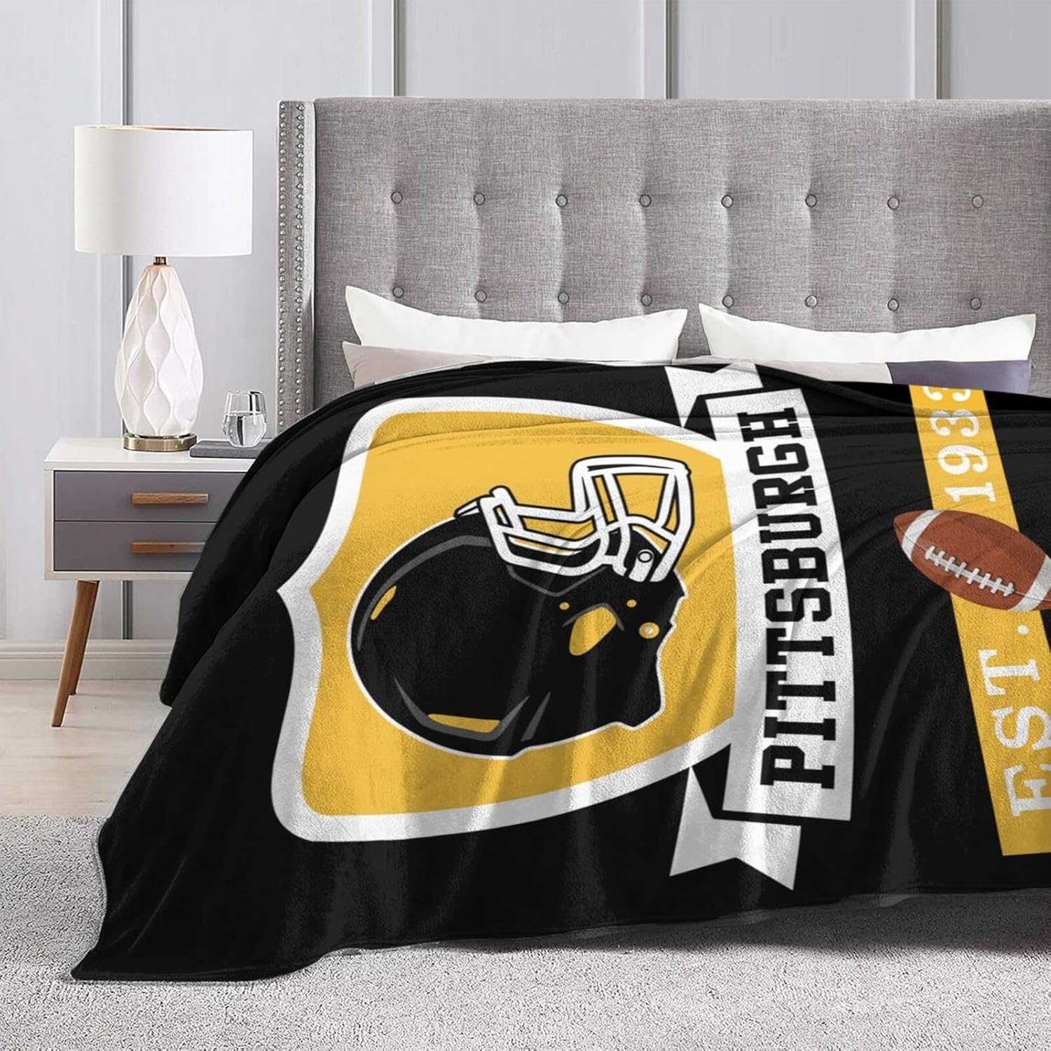 Football Throw Blanket - Soft Plush Fleece Cozy Sports Blankets- Football Bedding Stuff Gifts for Kids Men Women 40"X50" - Image 6