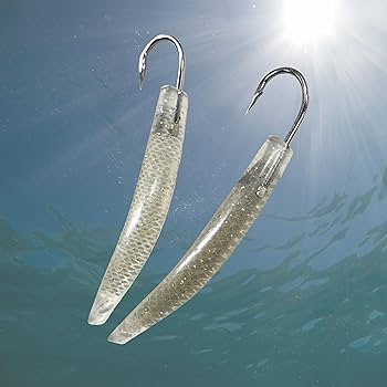 Amazon | トローリング 弓角 9cm クリア 2本セット 弓角ルアー