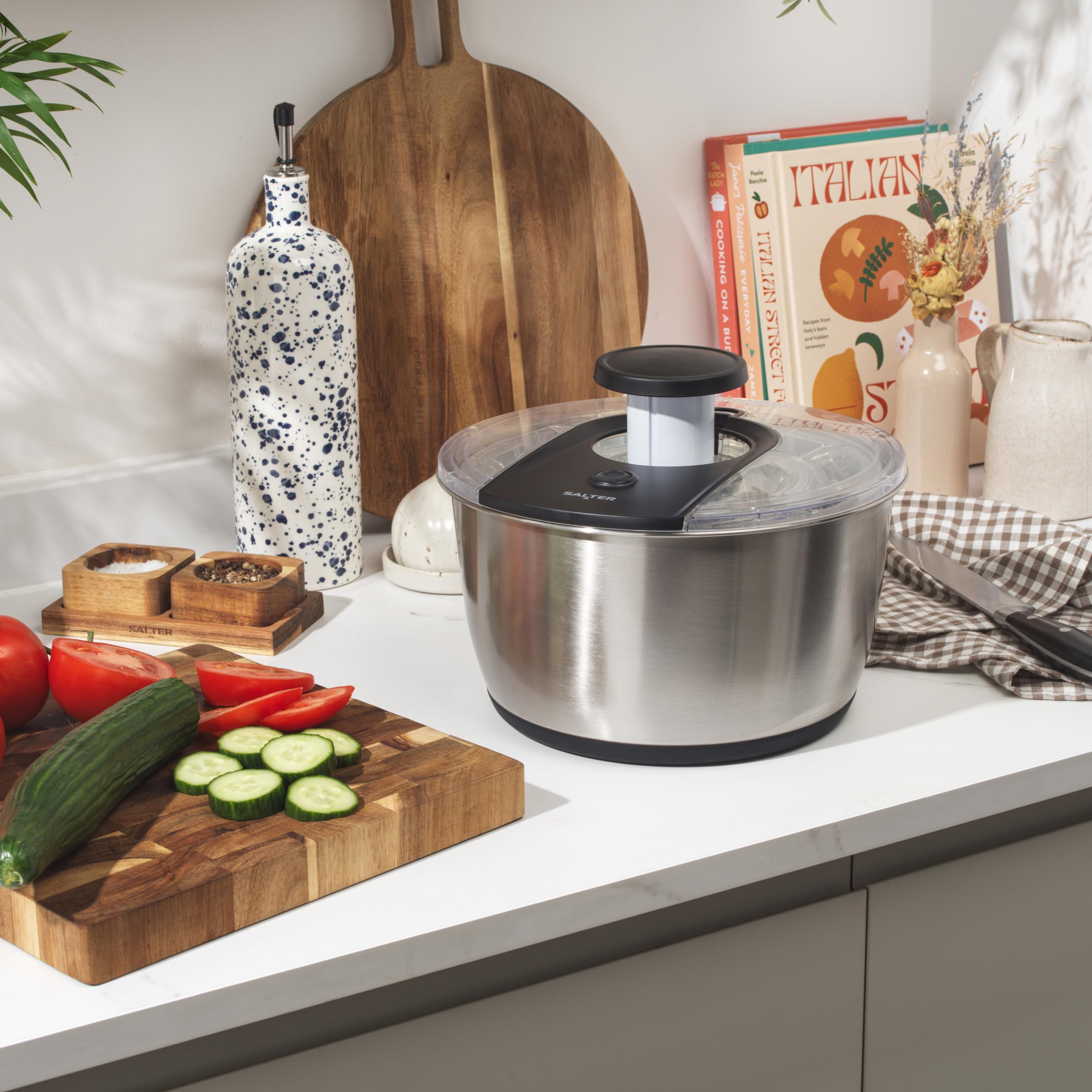 Salter Expert essoreuse à salade 6 L avec bol et égouttoir