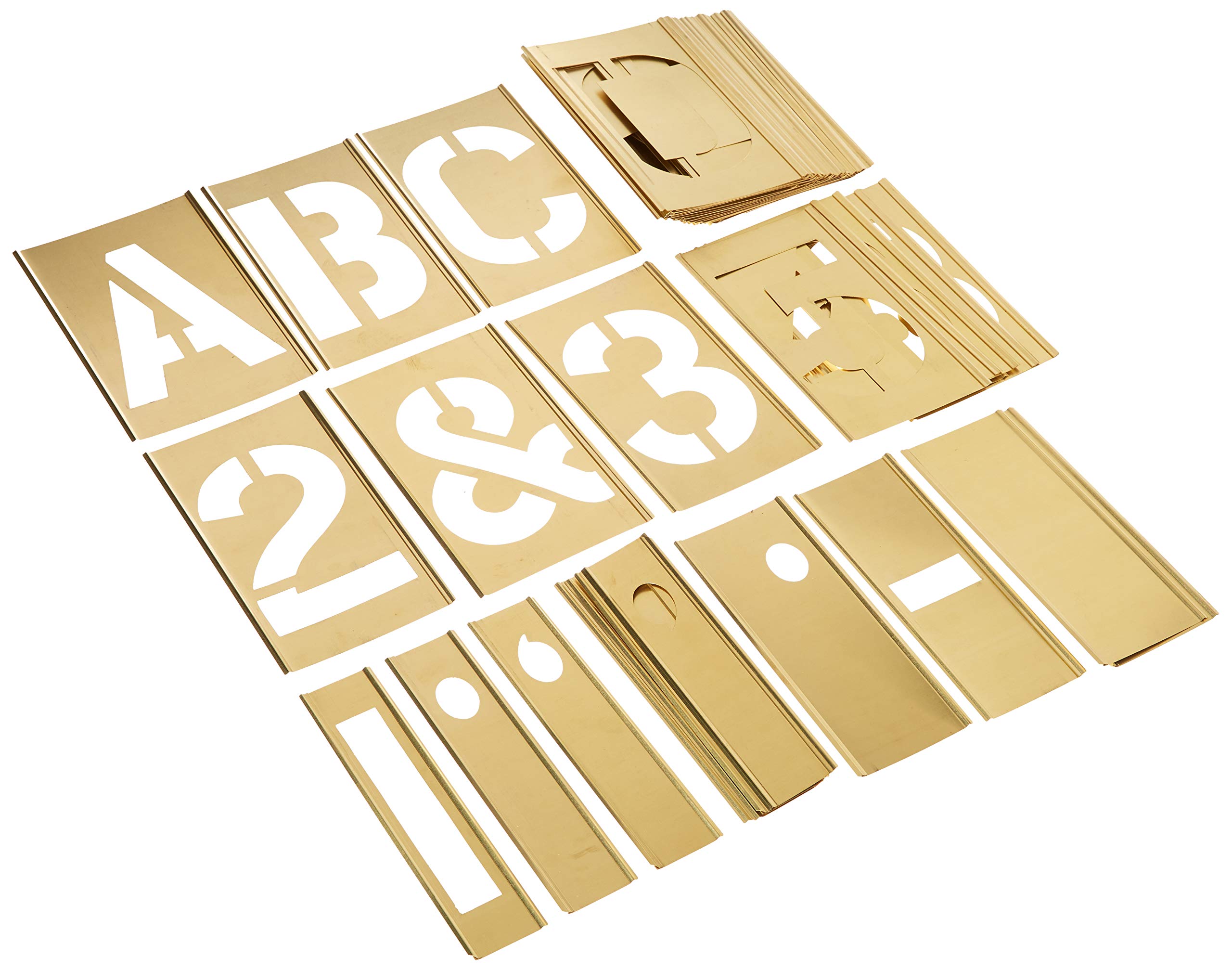 C.H. HANSON CH 10075 5" Brass Letters & Numbers Set 45 pc