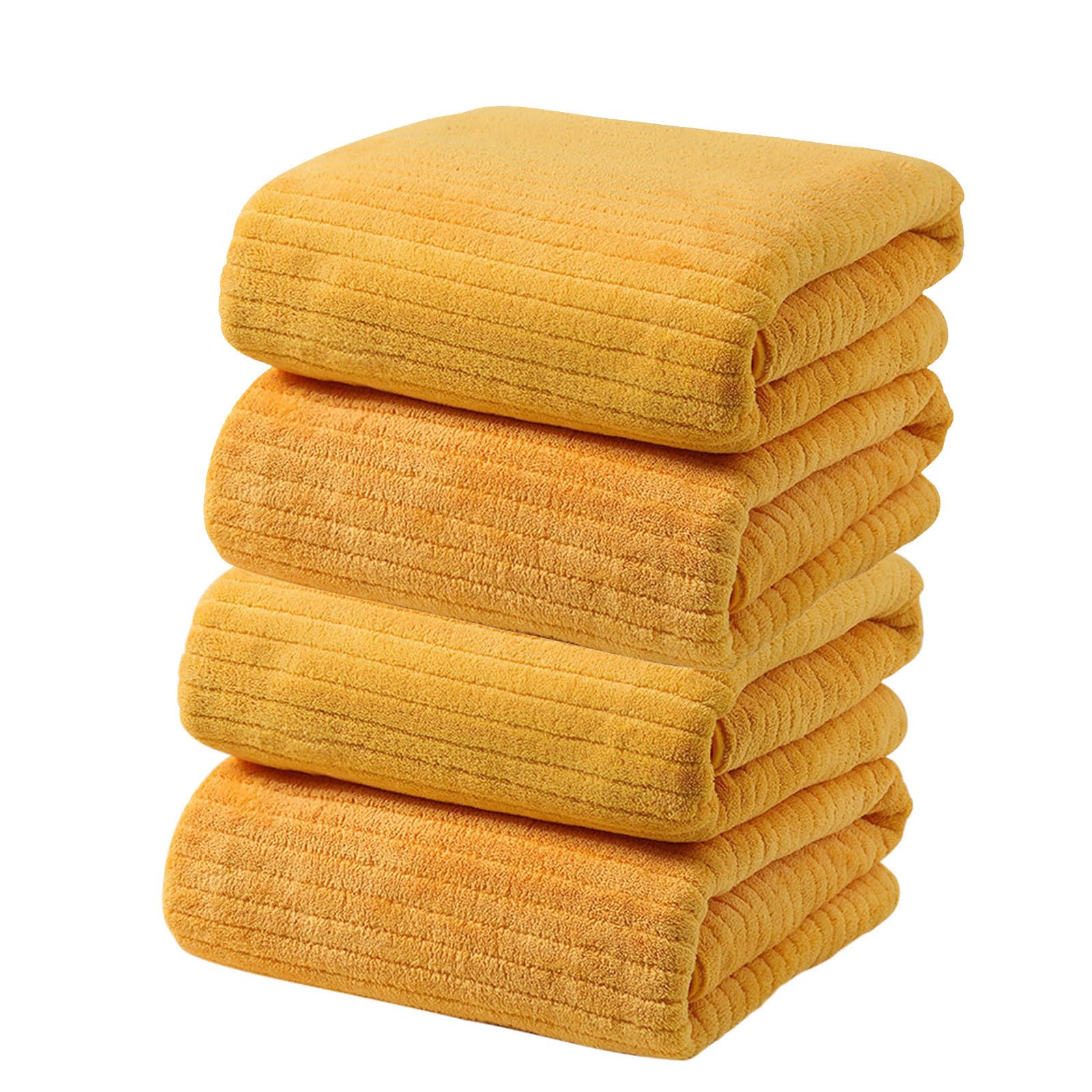 Soft Coral Velvet Luxury Towel Set of 4 Hotel Quality Quick Drying Highly Absorbent Bath Sheets 29 5