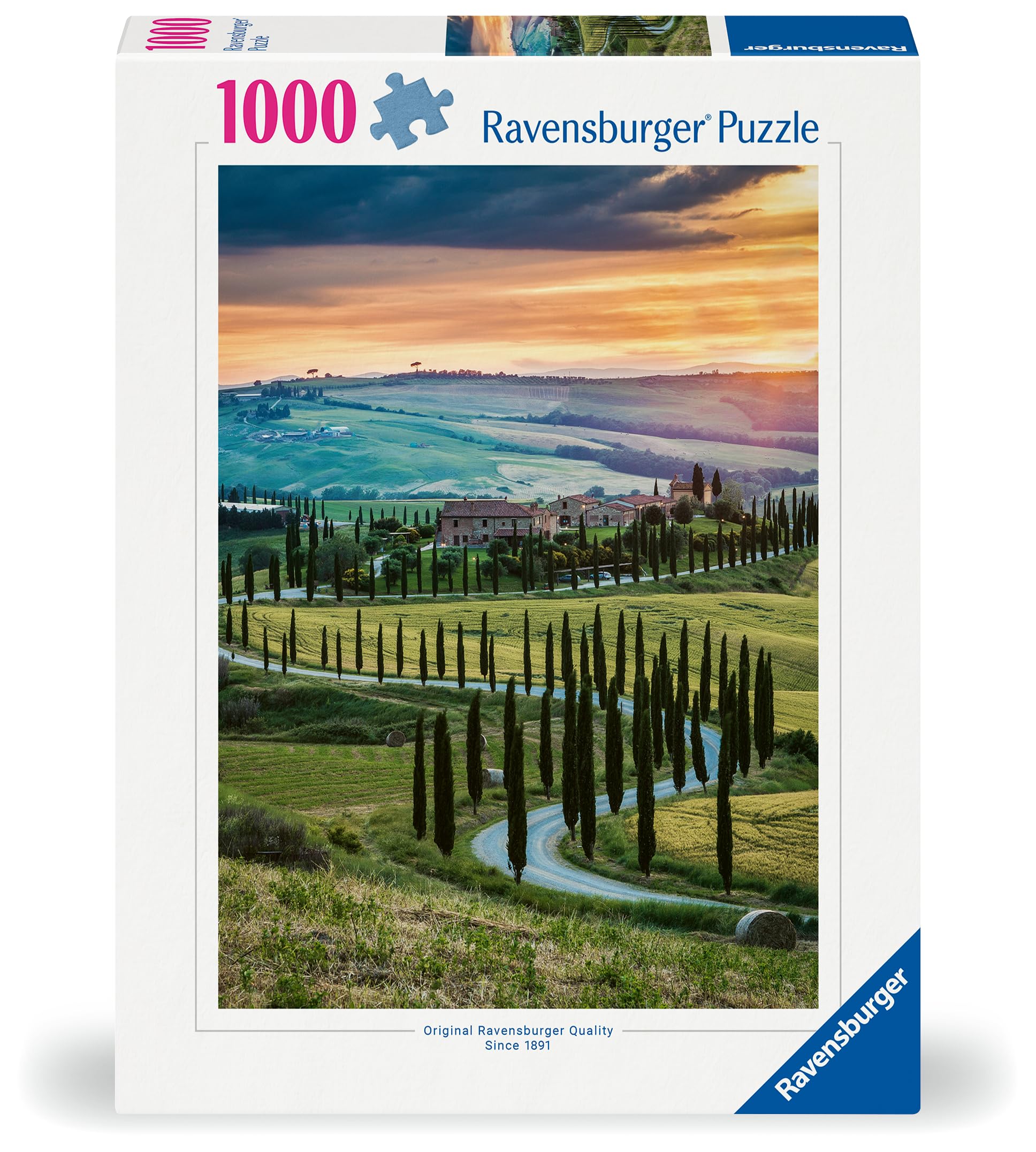 Ravensburger - Puzzle Val d'Orcia Toscana, 1000 Pezzi, Puzzle Paesaggi per Adulti e Ragazzi, Idea Regalo per Lei o Lui, 70x50 cm