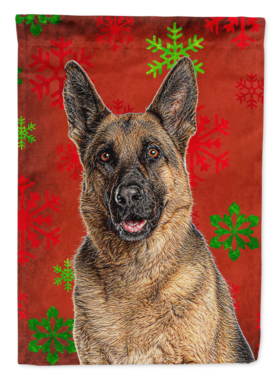 Drapeau Berger Allemand de Noël rouge KJ1187GF petit pavillon décoratif de jardin