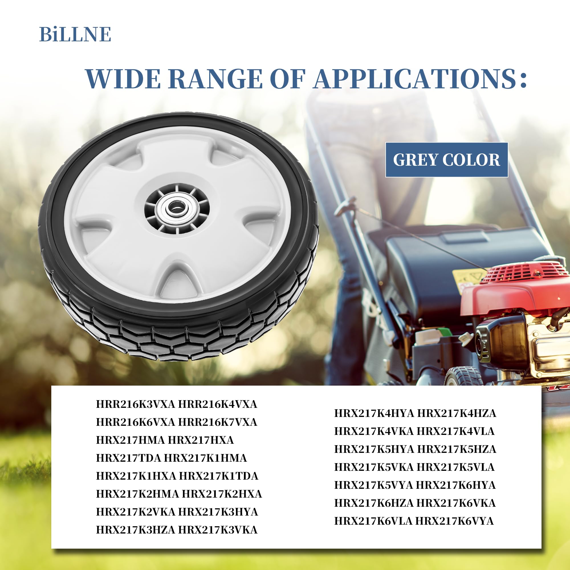 Lawn mower Wheel 42710-VH7-010ZA for Honda propelled mower rear wheel Gray 9" Replaces 42710-VH7-000, 42710-VH7-000ZA Lawn Mower Rear Wheel 2PACK.