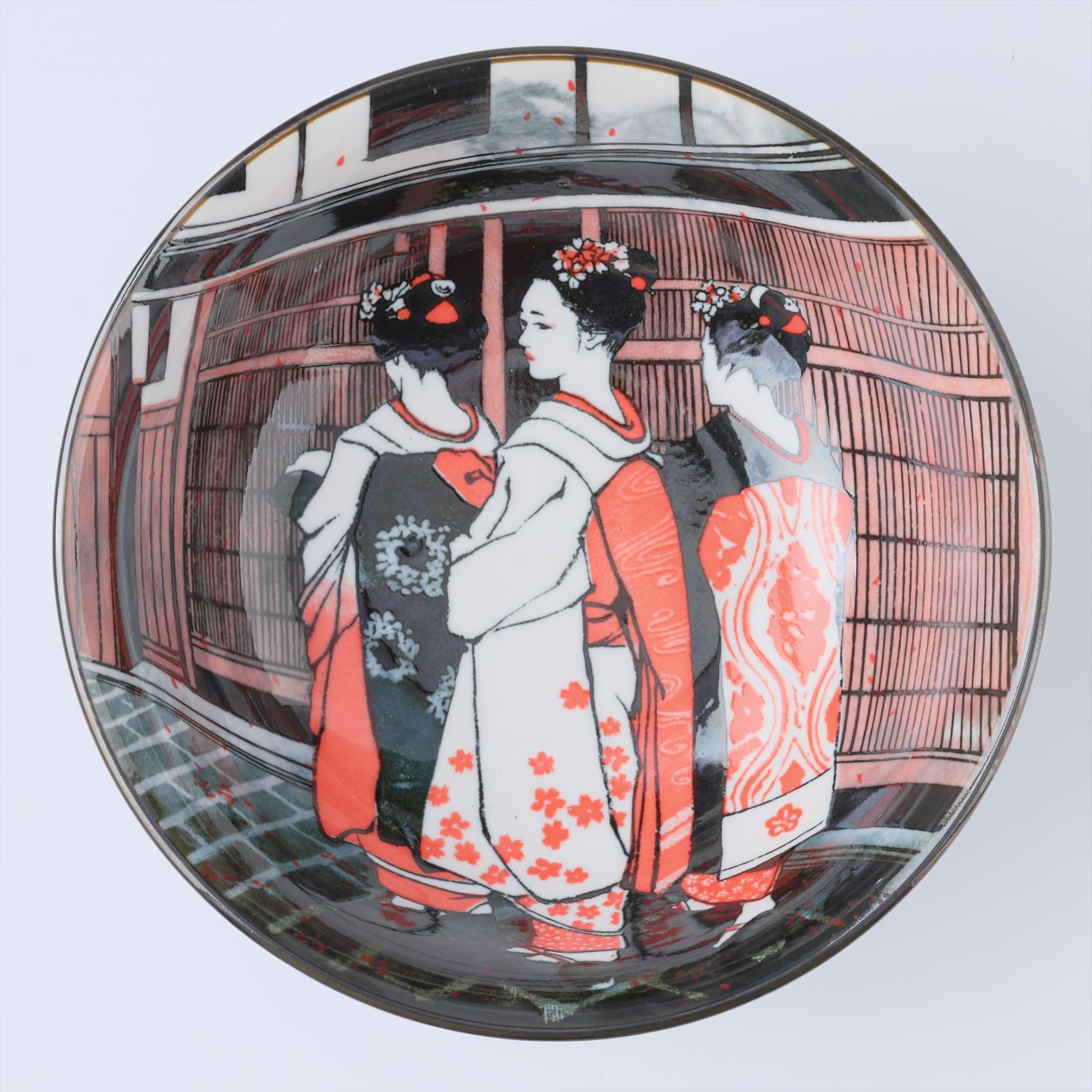 Mino Ware Donburi - Cuenco de cerámica para fideos ramen, 8.1 pulgadas, 24 onzas líquidas, diseño japonés MAIKO