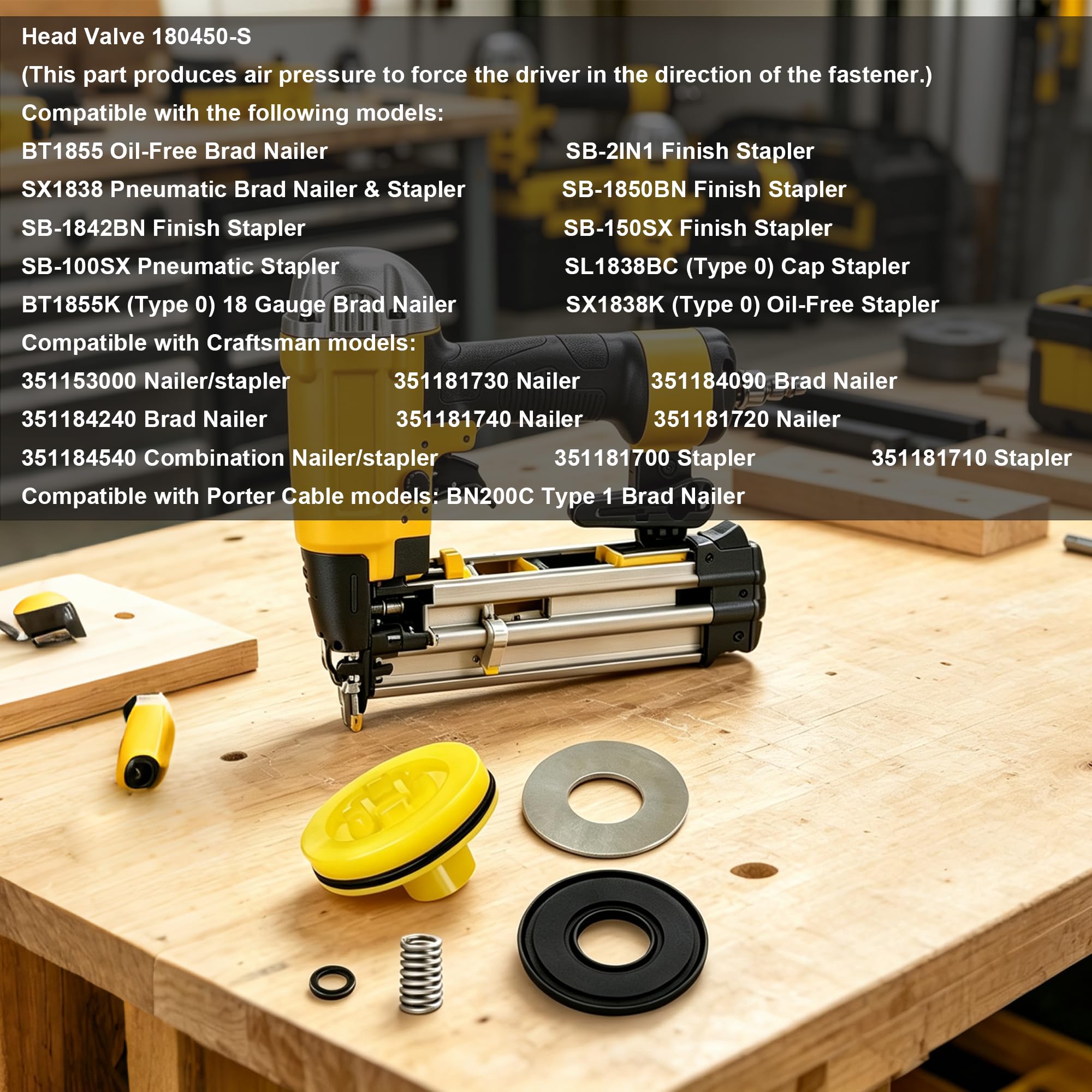 Brad Nailer Head Valve Replacement - DWFP12233 -6