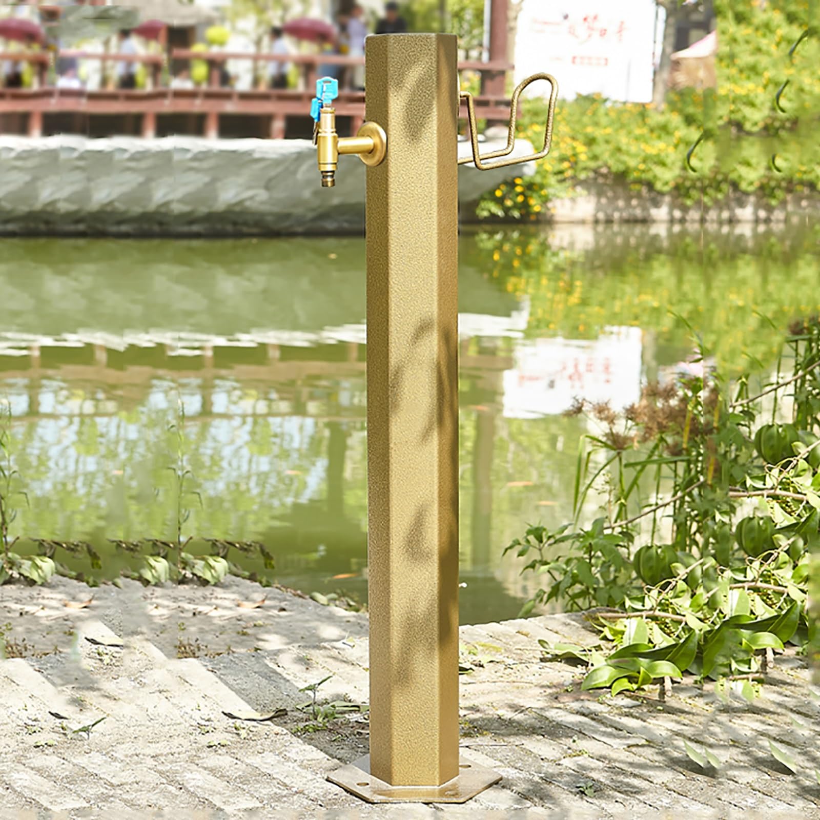 ZYCHSJXA Freeze Proof Outdoor Faucet Frost Free Garden Water Spigot Vertical Hose Bib & Freestanding Stand for Cold Weather Use