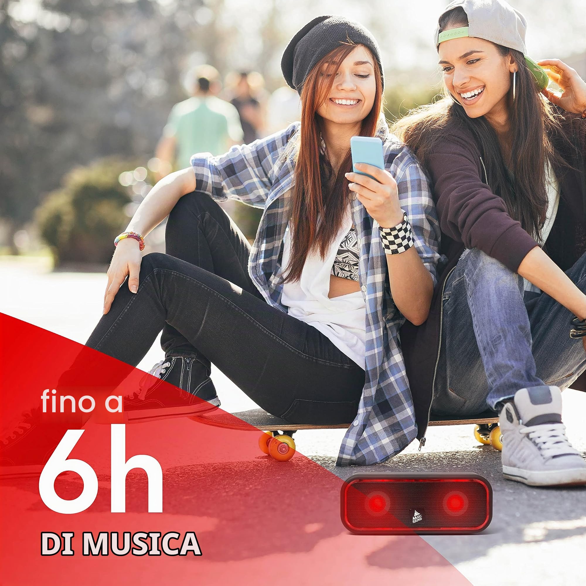 Music Sound | SPEAKER Stripe Led | Speaker bluetooth led - 6 watt di potenza