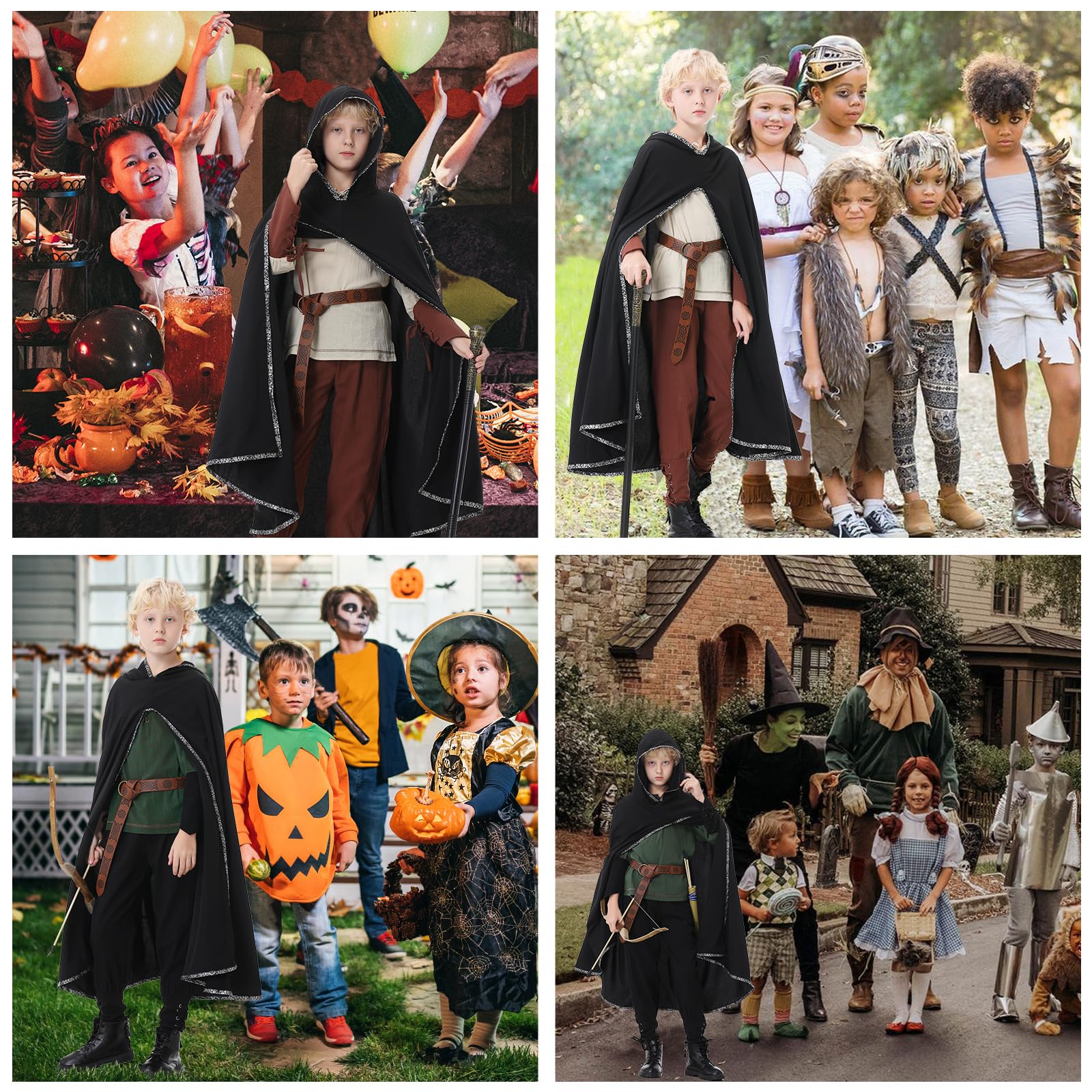 Ezuwail Costume da vichingo medievale per bambini, rinascimentale, per Halloween, Fiera di Ren