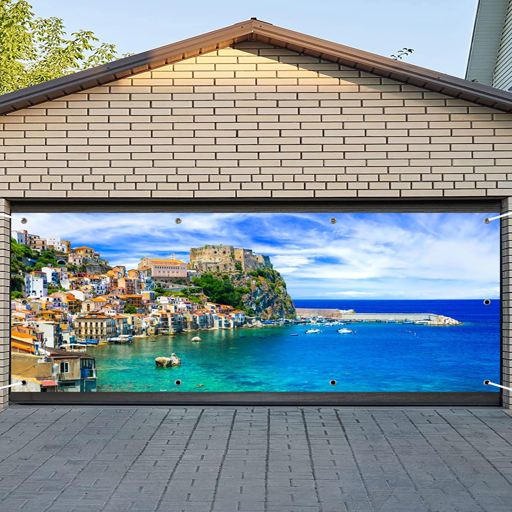 Amazon.com: CSFOTO 6x13ft Beautiful Coast View Garage Door