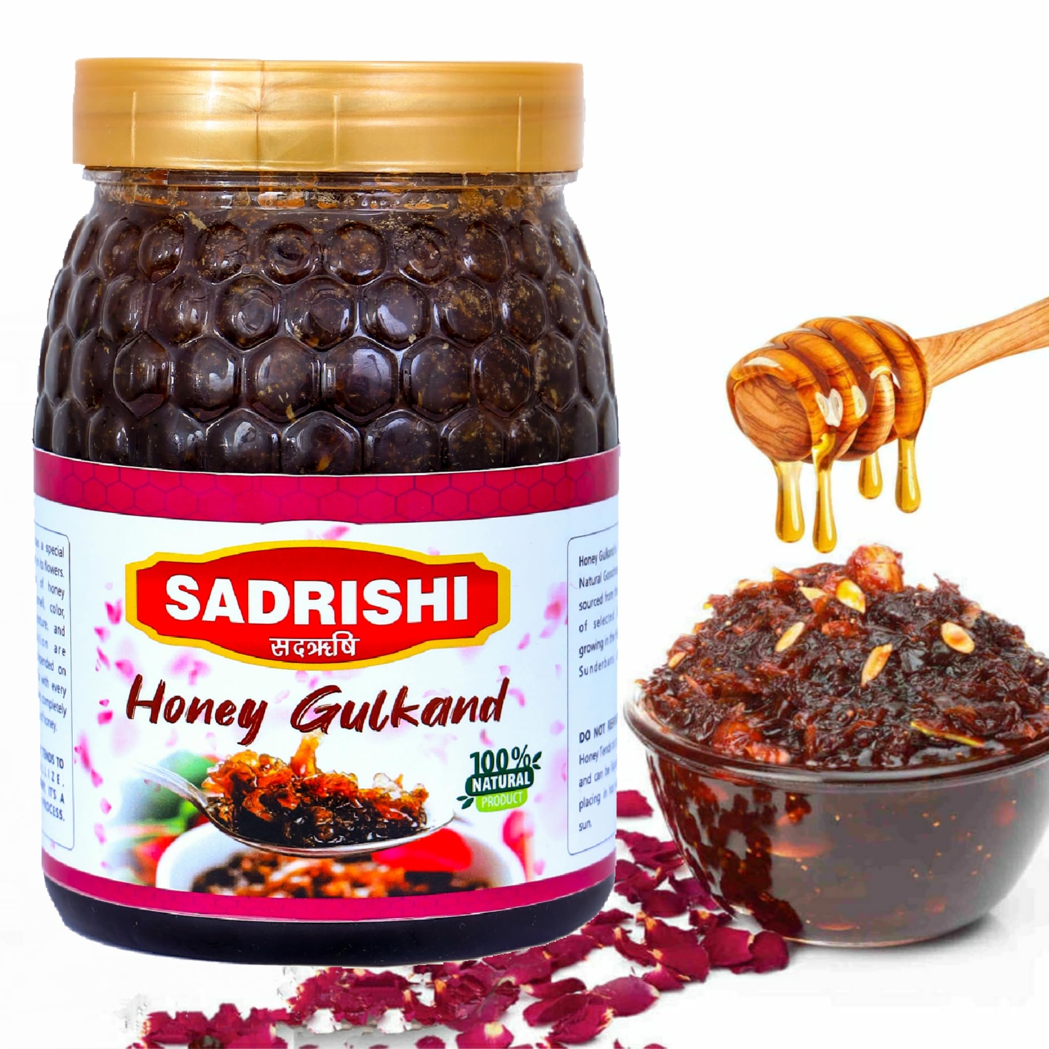 SADRISHI Organic & Natural Honey Gulkand Prepared Using Sun Cooked Damask Rose Along with Forest Honey| Rich in Antioxidants | Improves Digestion|100% Natural-450grm. (B0CCYCQ5KH) Amazon Price History, Amazon Price Tracker