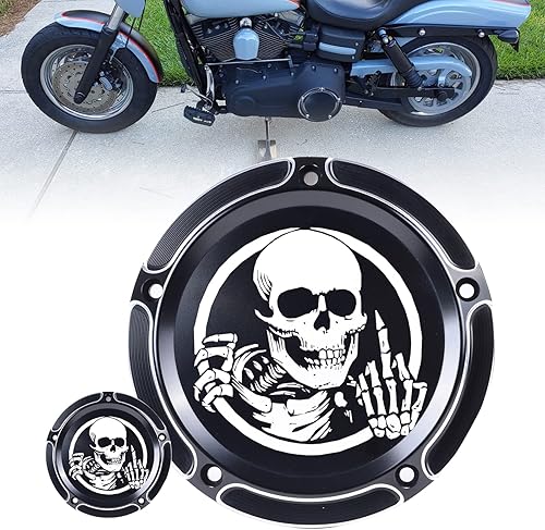 Goldfire Cubierta de temporizador CNC Derby y cubiertas de puntos para Harley H-D 1999-2014 Harley Twin Cam Touring Road King Electra Glide FLHR