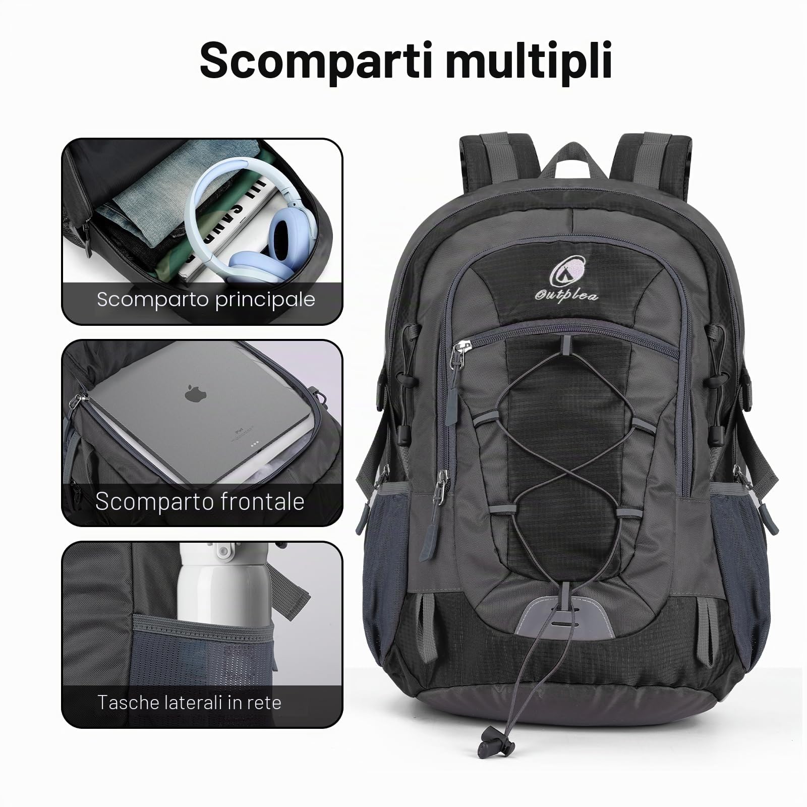 Zaino da escursionismo da donna, 25 l, zaino da viaggio, impermeabile, per campeggio, escursionismo, alpinismo