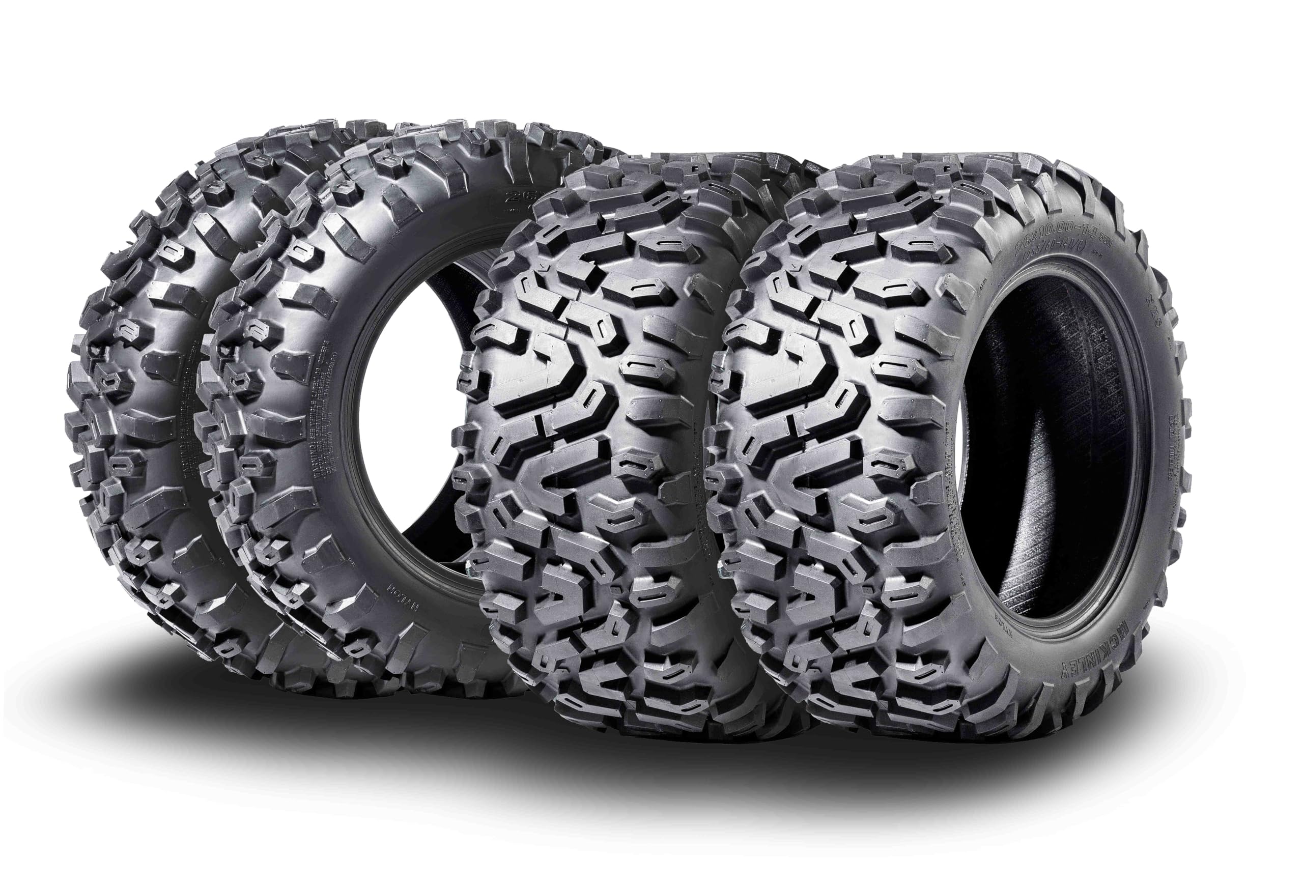 MCKINLEY UTV ATV Tires 26X8-14 & 26X10-14 6-Ply Full Set Super Trail All Terrain X612