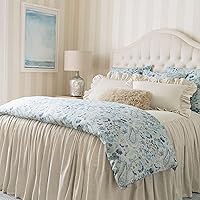 Vista 4 de Pine Cone Hill Wilton Colcha natural, tamaño individual, patrón sólido neutro