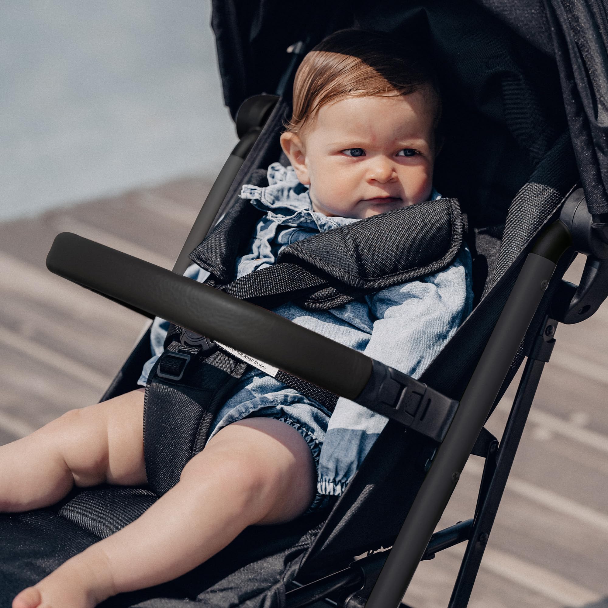 Deryan XP XL Silla de Paseo Ligera, 0-4 años, 0-22 kg, Correa de Transporte, Silla Paseo Compacta, 3 Reclinaciones, Reclinación Total, Plegado Automático, Bandolera - Negro