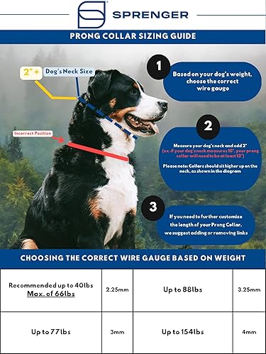 Miniatura 2 de Herm Sprenger - Collar de entrenamiento para perros Ultra-Plus de acero cromado chapado para mascotas, collar sin tirones para perros, collar de