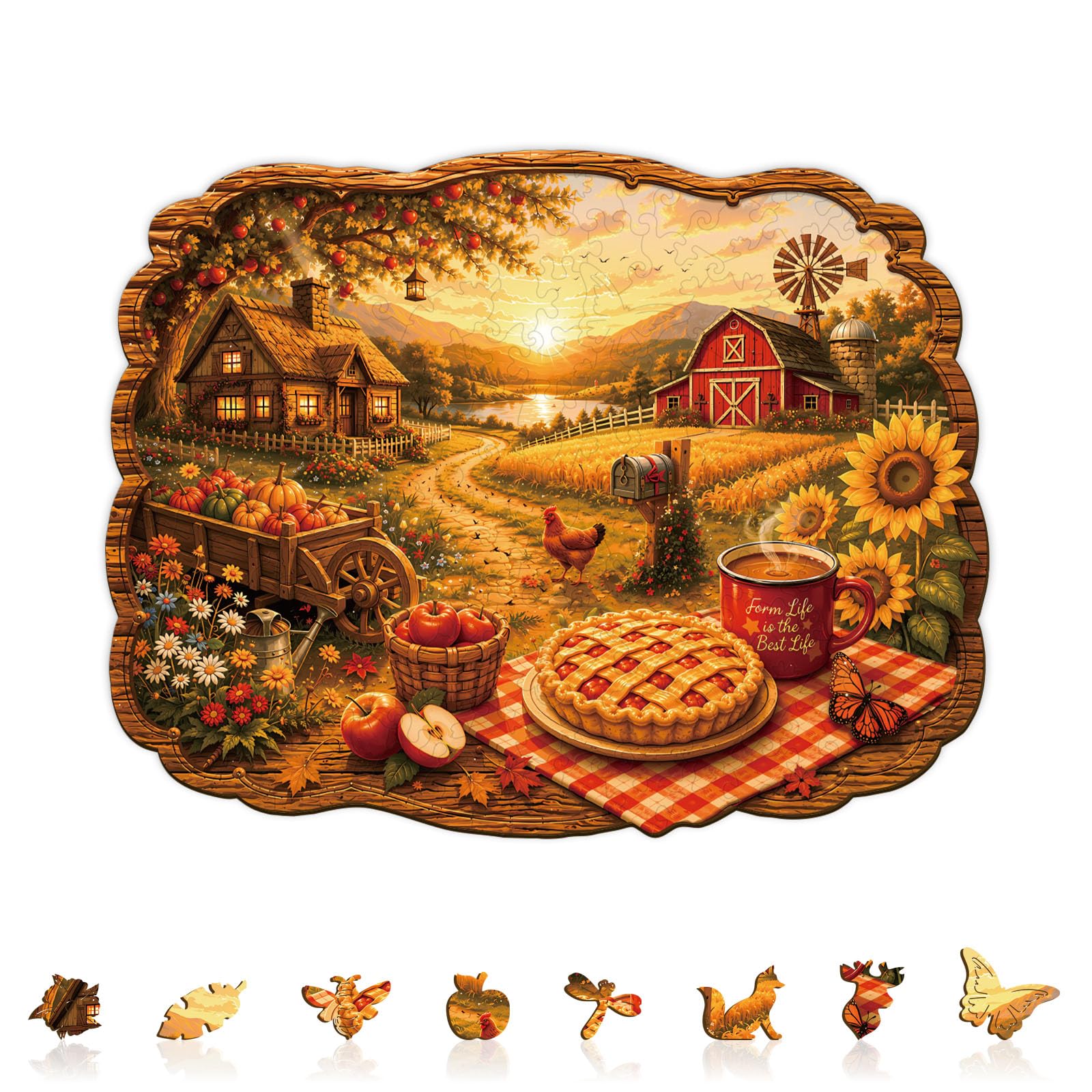 Wooden Puzzles for Adults, Sunflower Farm Wood Puzzles Adult