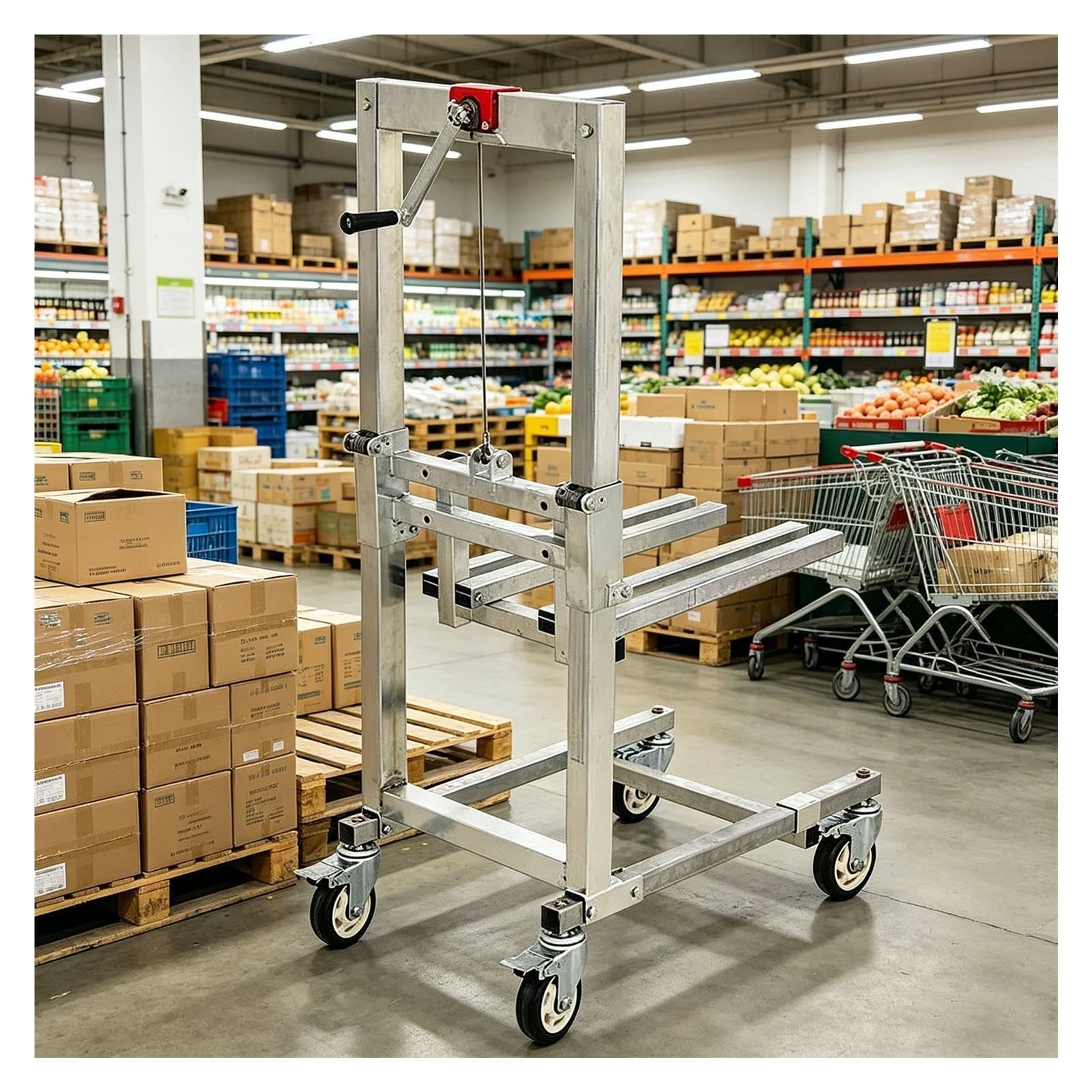 JYHHCYS Magazzino Transpallet Manuale 60kg Carrello Manuale Regolabile