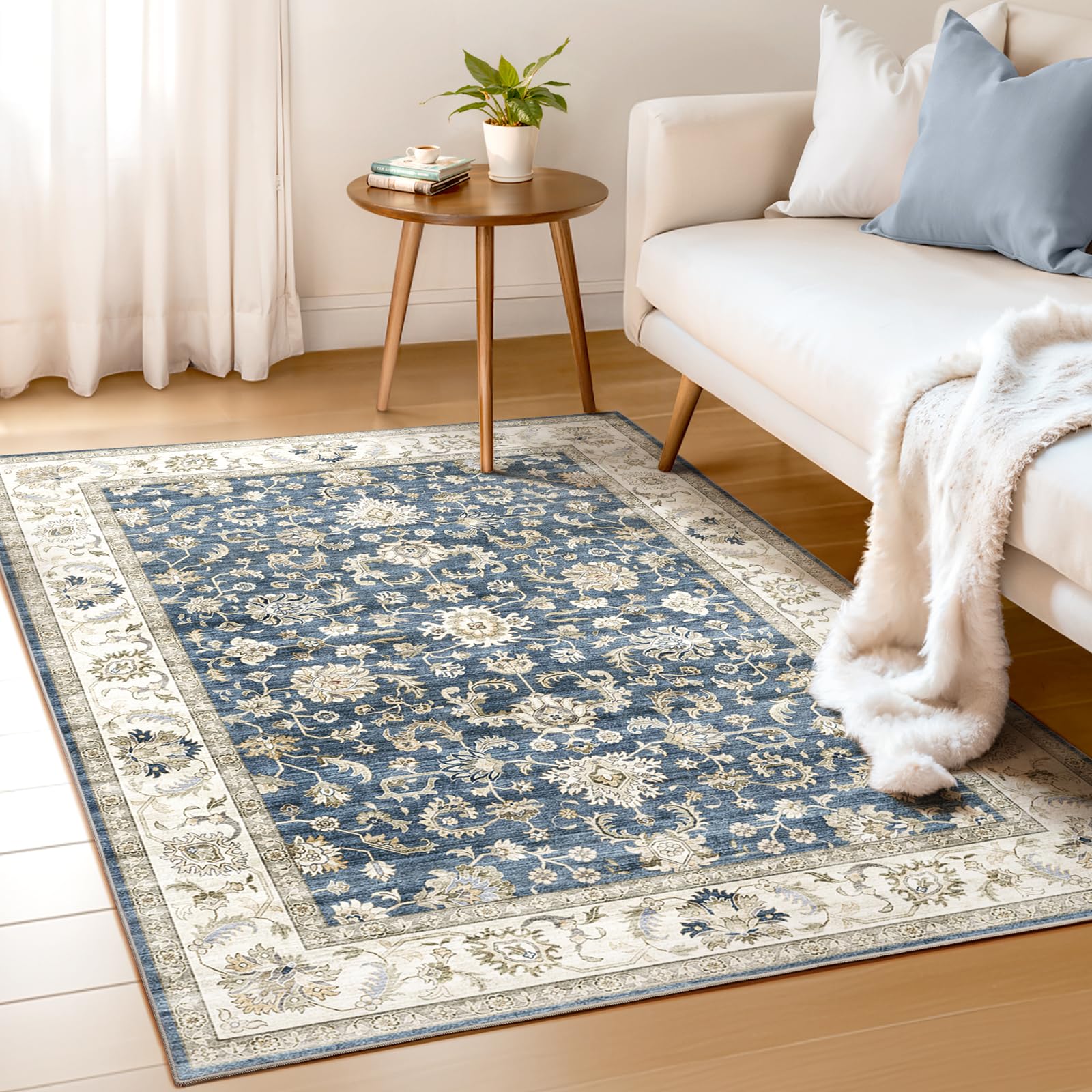 WITSHOCK 4x6 Floral Area Rug