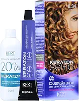 Keraton Coloração Permanente Em Creme Para Cabelos Com Cistina E Óleo De Macadâmia Selfie 50G Nº 8.34 Louro Claro Dourado Acobreado
