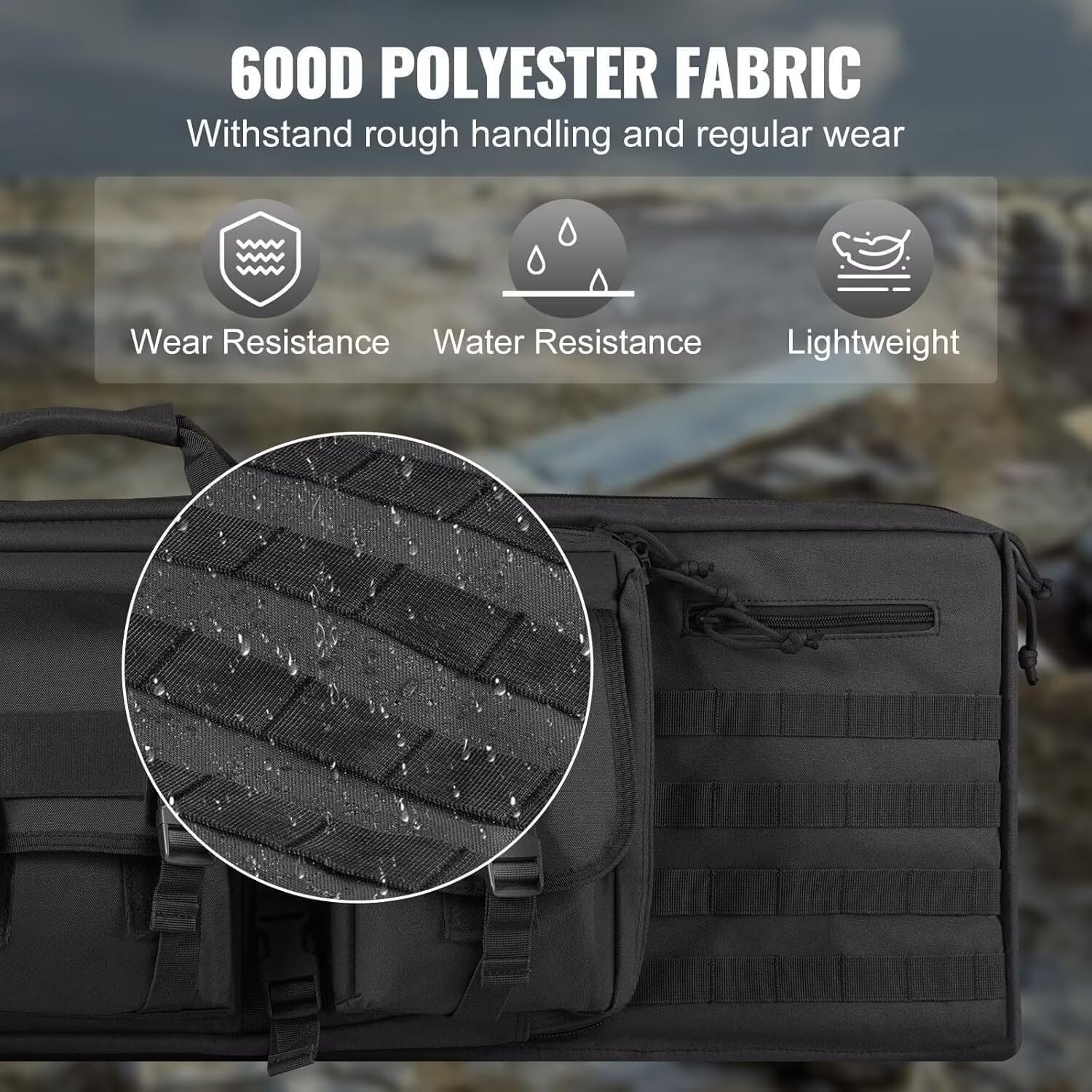 Générique Housse De Transport Airsoft, Étui Doubles Fusils De Chasse ​Rembourée Sac pour Fusils À Air/Fusils De Chasse Port De Tir Sports,Sac Tactique Militaire