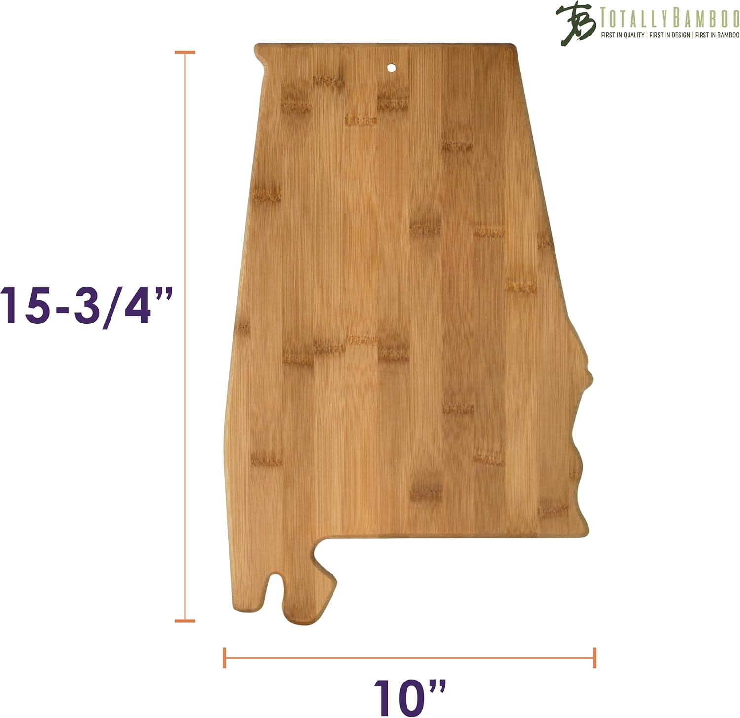 Totally Bamboo Alabama State Shaped Bamboo Serving and Cutting Board - Image 5
