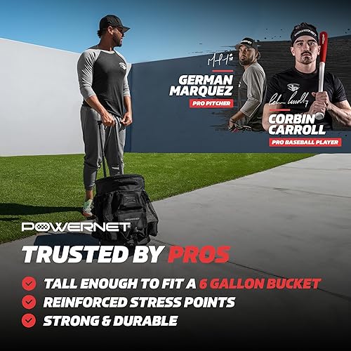 Miniatura 2 de PowerNet Baseball Softball Coaching Bucket Caddy Cover, Multiple Pockets Carry Gameday Essentials, 3 Styles for 6 Gallon Bucket Organization