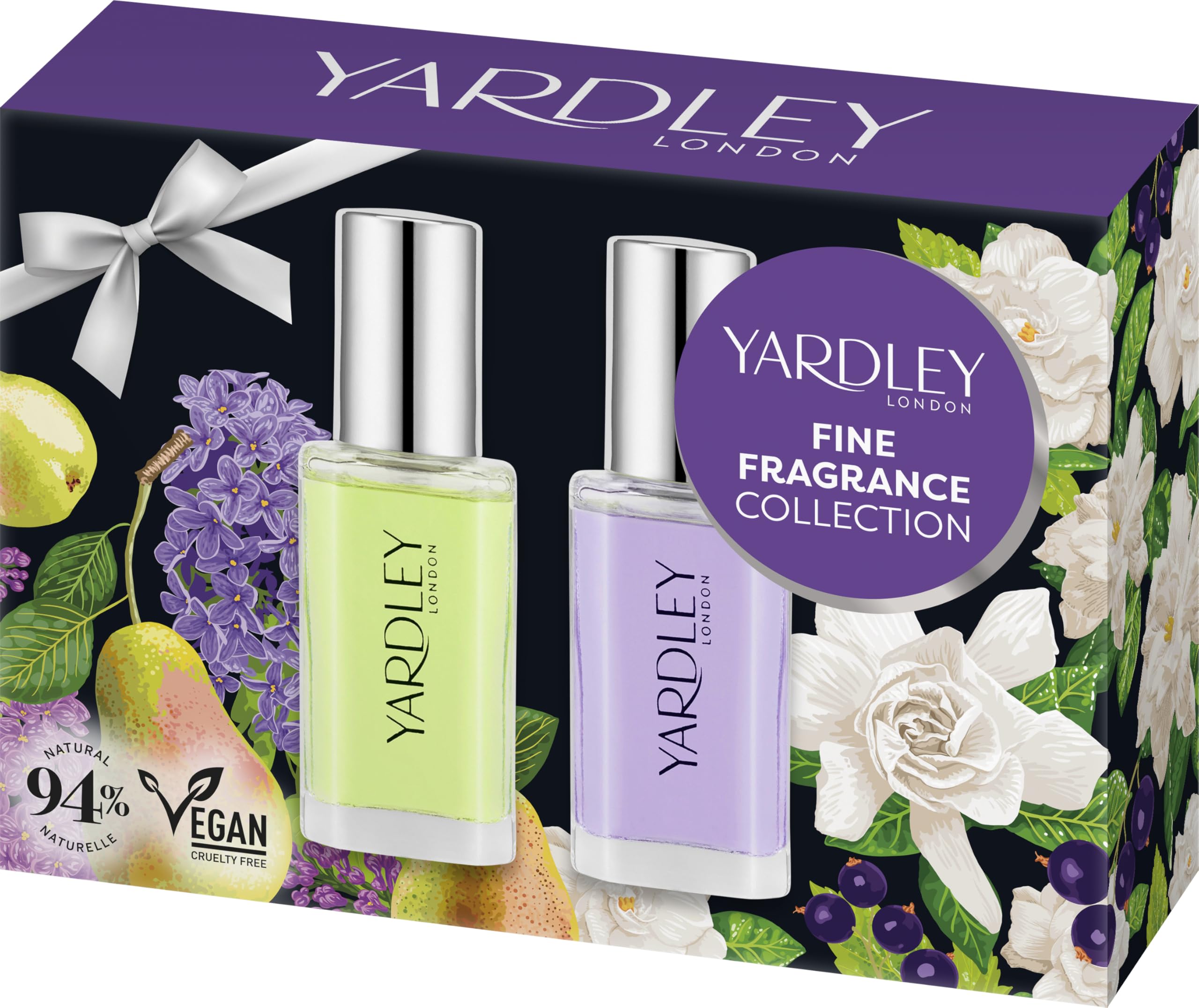 Yardley London Contemporary Classic Florals Mini Fragrance Collection, Featuring Refined Floral Scents for a Fresh and Elegant Aroma 2x10ml.