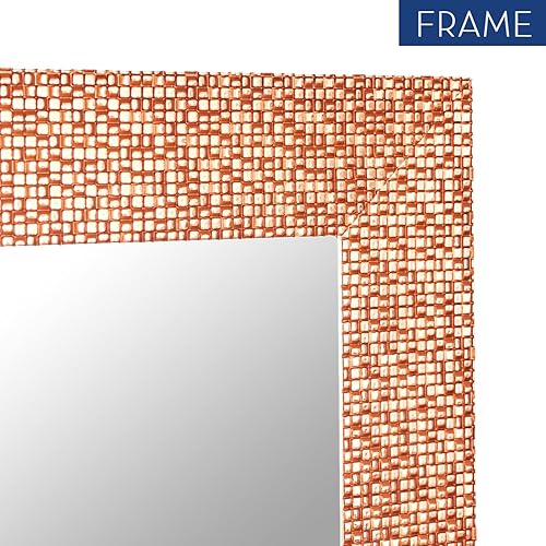 Miniatura 7 de H-A Espejo de baño para montar en la pared, espejo de marco moderno para baño, dormitorio, entrada, sala de estar (oro rosa, 40 x 24 pulgadas)