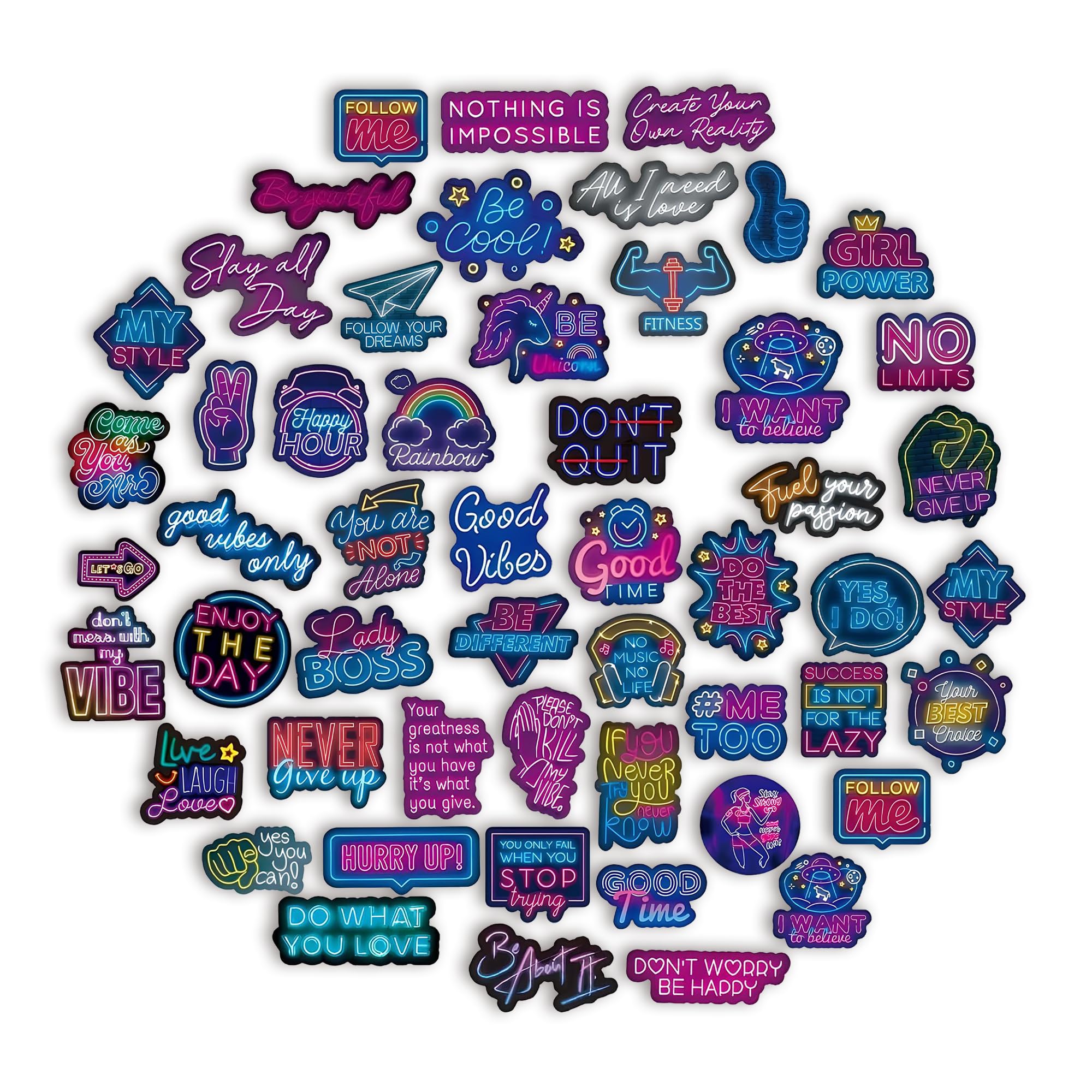 Motivational Stickers - Waterproof Vinyl Inspirational Stickers for Laptop, Phone, Water Bottles, Tumbler & More | Positive Affirmation Quote Sticker