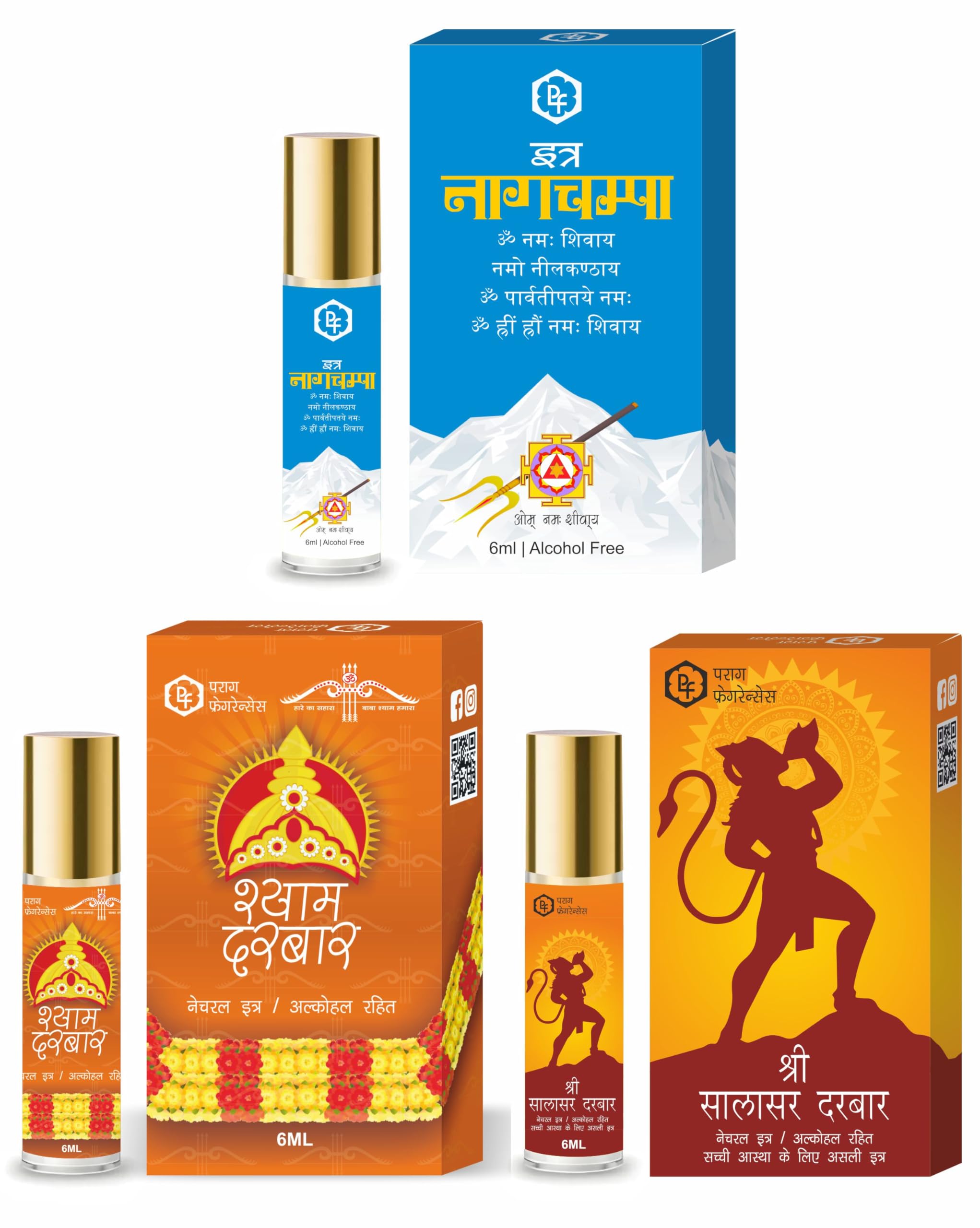 Parag Fragrances Religious Attar Trio Offer Pack (Shyam Darbar, Salasar Balaji & Nagchampa) Each 6ml Total 18ml Attar For Pooja/Worship (Alcohol Free & Natural Long Lasting Attar)-image-49