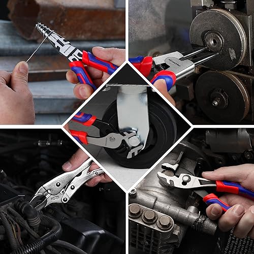 Miniatura 7 de WORKPRO Kit de alicates de 20 piezas con estantes organizadores, construcción CR-V de alta calidad y acero al carbono, 2 organizadores de alicates