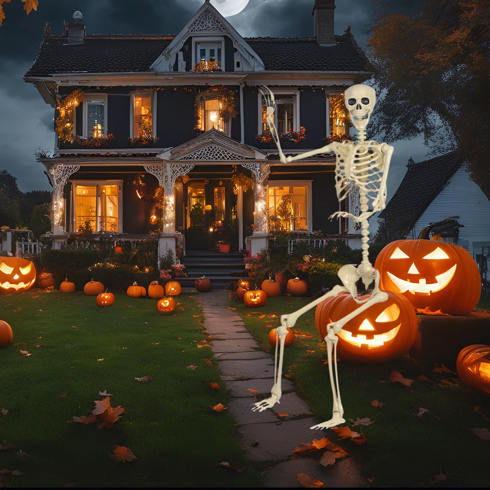 Decoración Halloween Esqueleto Estatuas Esculturas Decorativas De Jardín