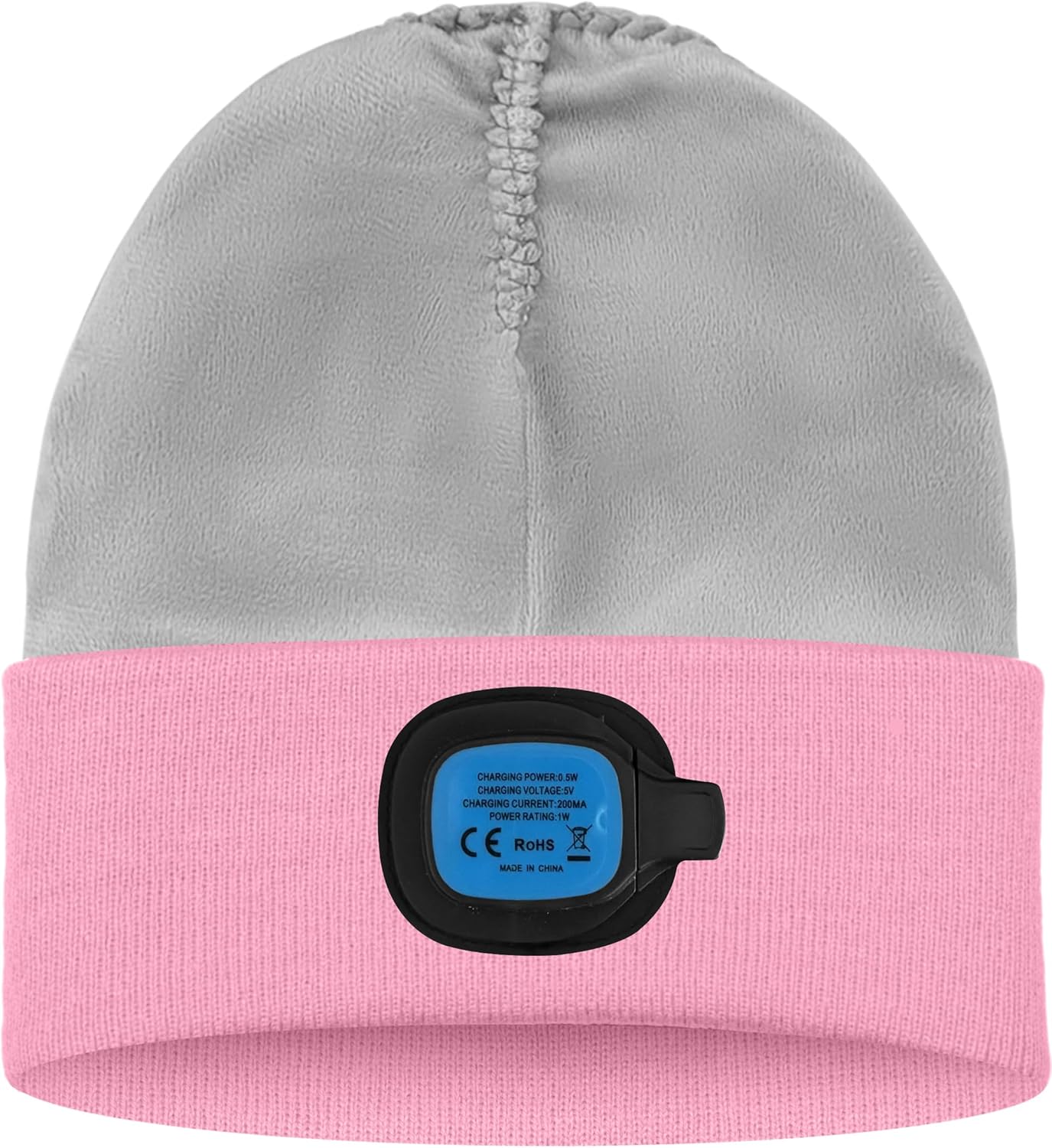 ATNKE LED Lighted Beanie Hat,USB Rechargeable 8 LED Red Glow Flashing Run Headlamp Lined Fleece Cap for Men and Women - Image 3