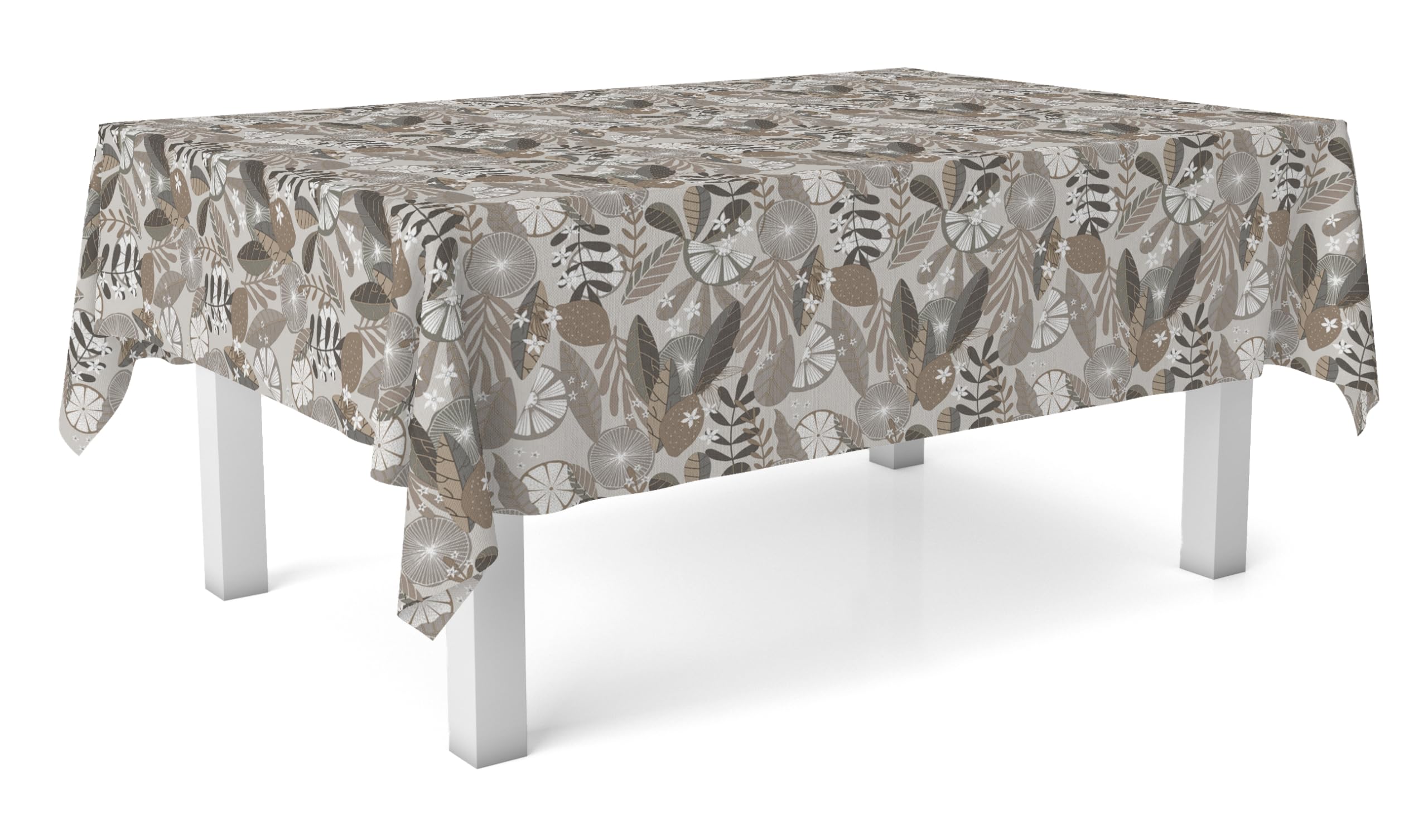 Mandarin Tablecloth Oilcloth Brown 240 x 140 cm