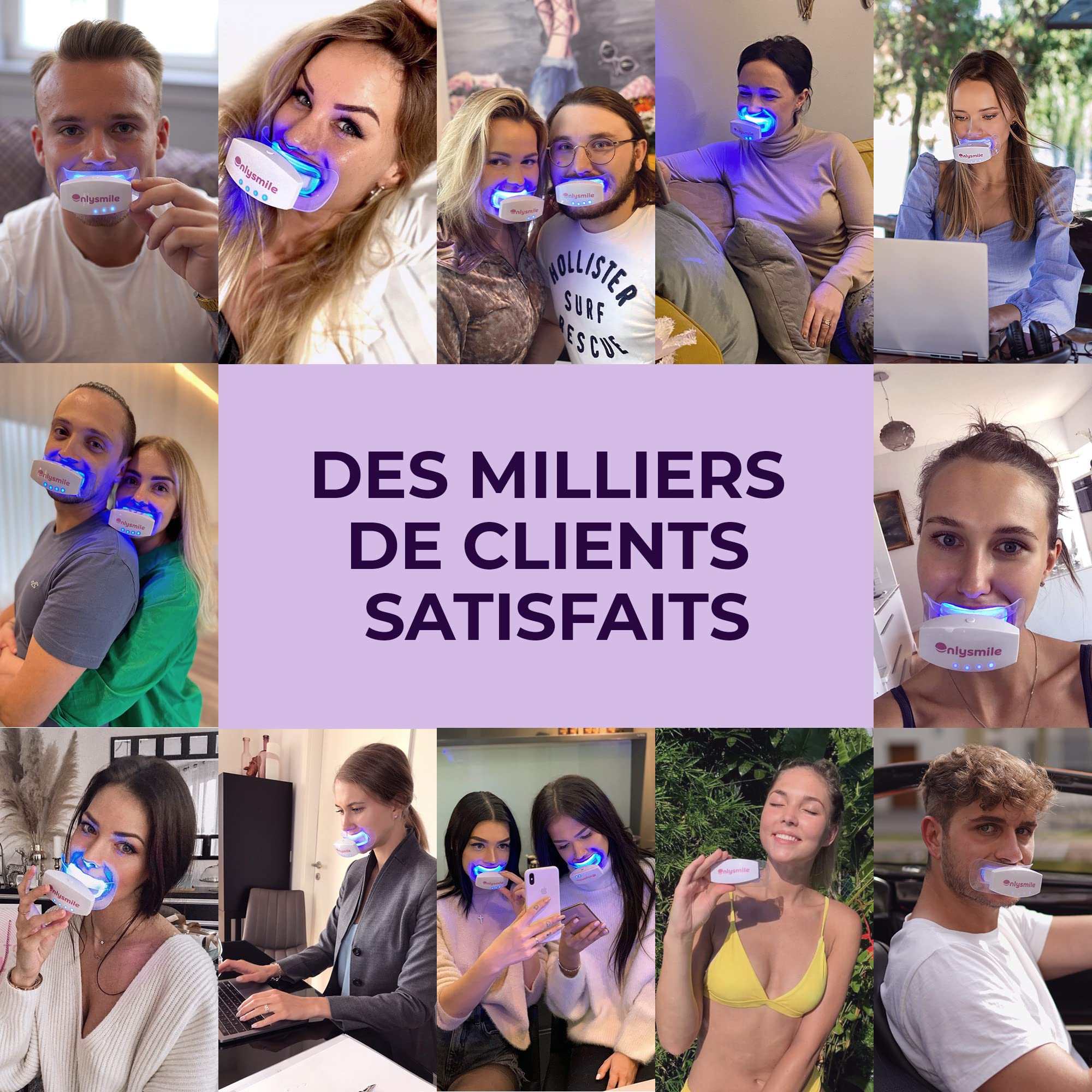 OnlySmile Kit de Blanchiment Dentaire Professionnel – Vainqueur du Test 2024-2025 – Gel & Lampe LED pour Blanchir les Dents, Kit de Blanchiment des Dents à domicile, Blanchisseur de Dents Indolore