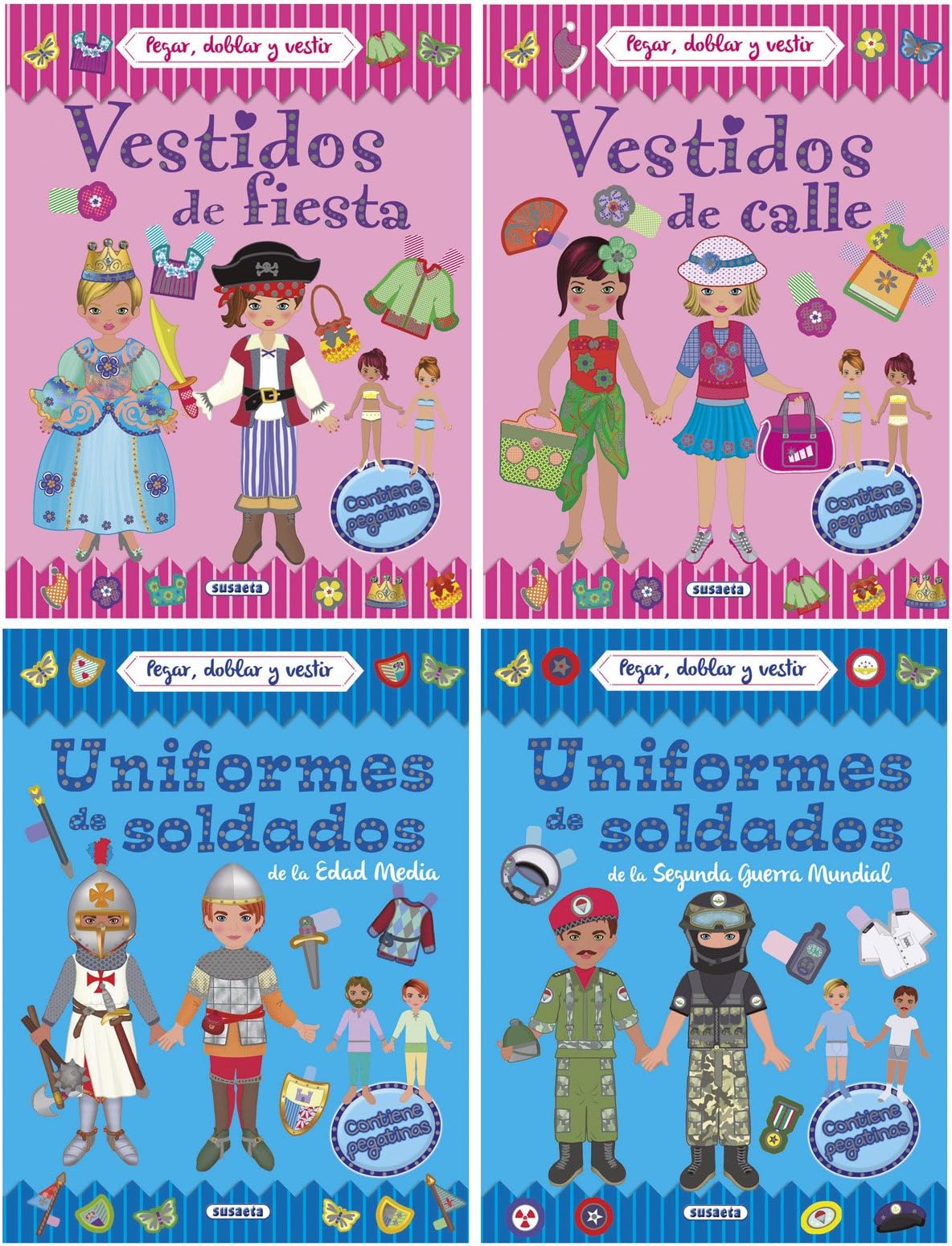 Equipo SusaetaPegar, doblar y vestir (4 títulos)