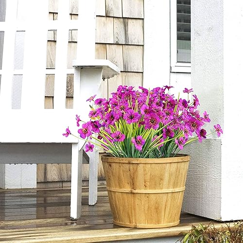 Miniatura 7 de GREUS Flores artificiales, 6 unidades, arreglo de magnolia sintética de tallo largo, Arreglos Florales de seda, artificiales para decoración, flores