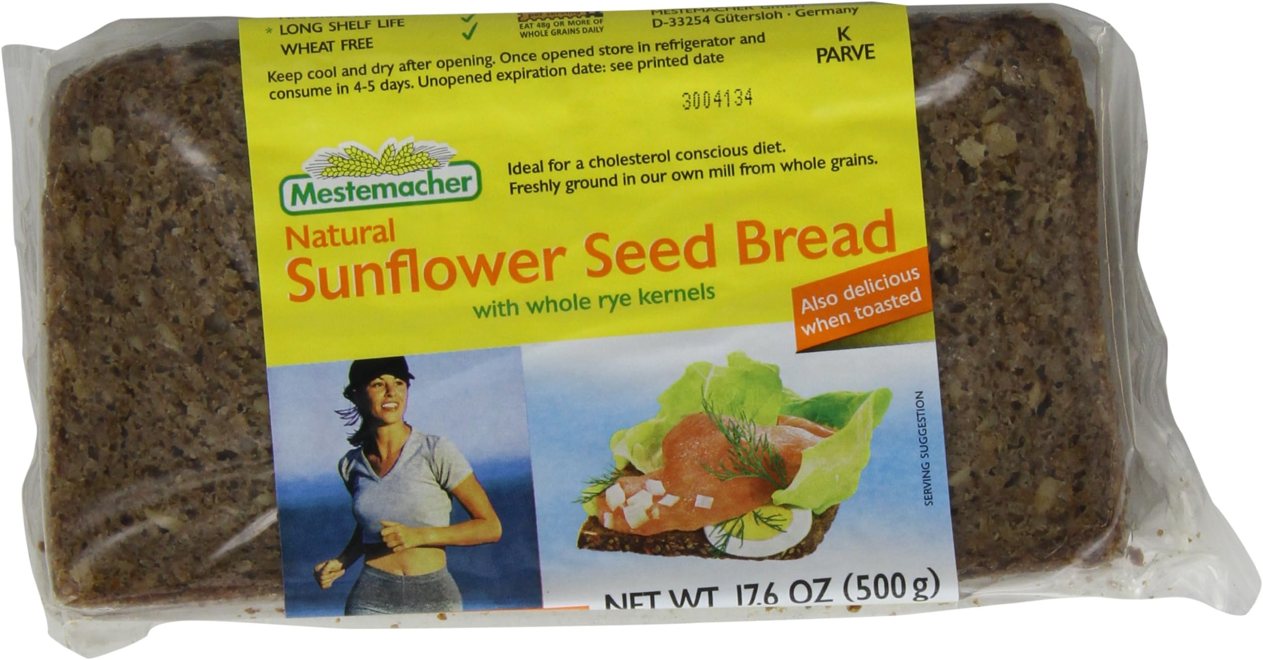 Mestemacher Bread Sunflower Seed, 17.6-Ounce (Pack of 6)