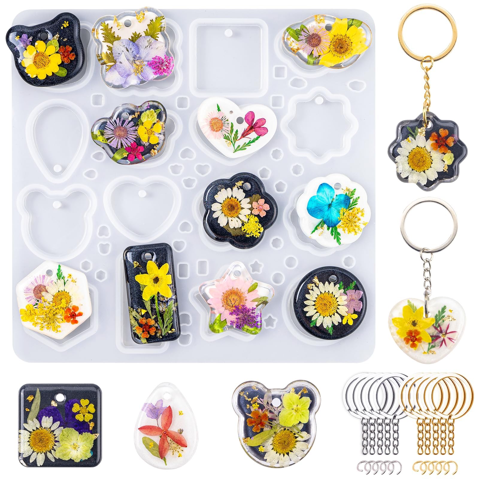 Set di stampi in silicone a forma di albero di Natale per candele, fai