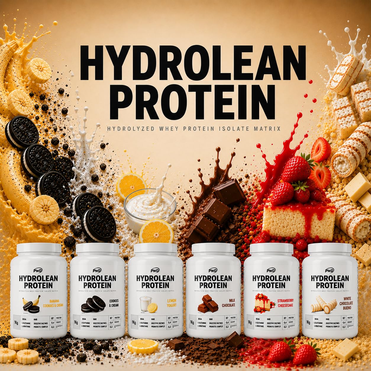 Hydrolean Protein (2Kg, Milk Chocolate)