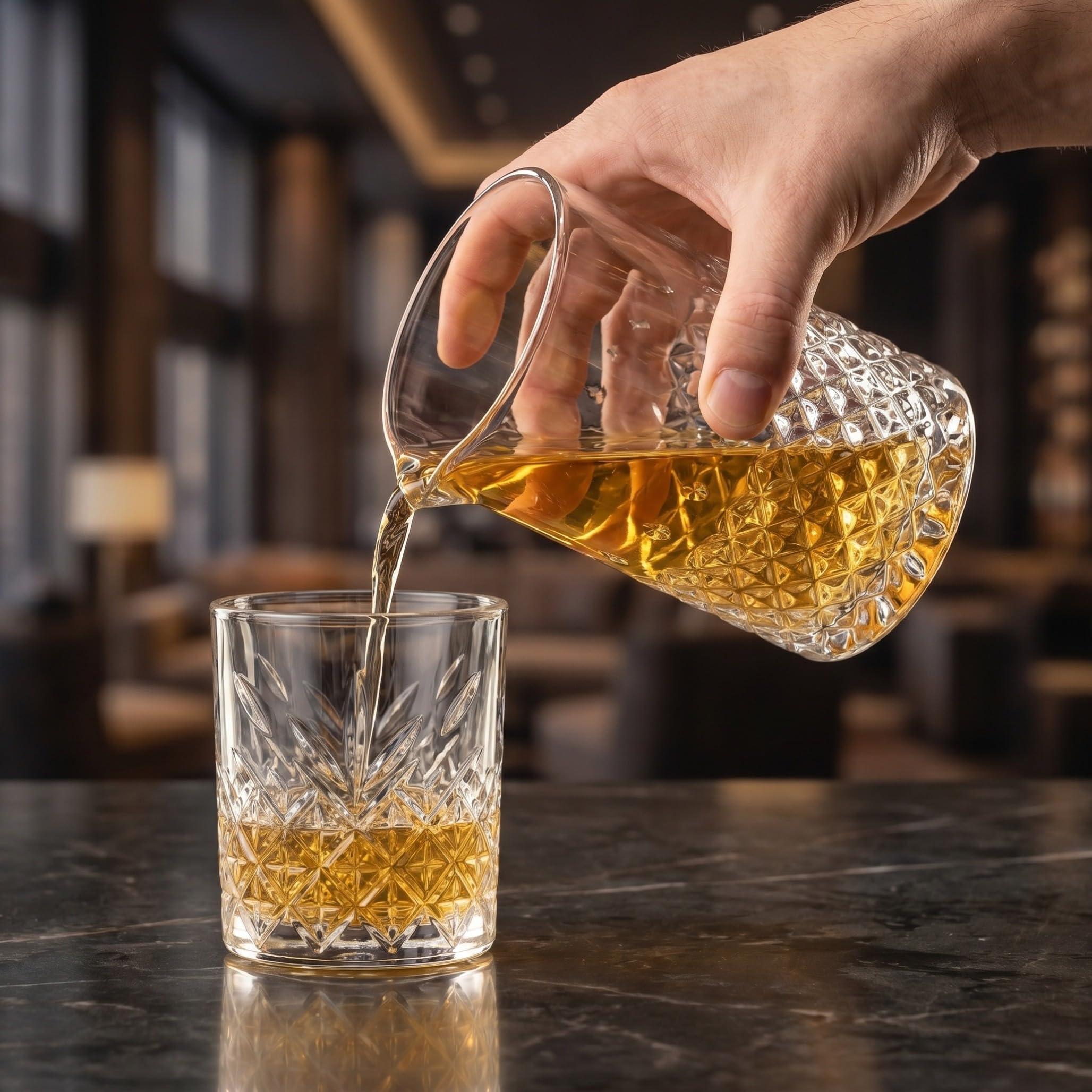 Jarra Mezcladora de Cócteles de Cristal 700 Ml Diseño Estrellado, Vaso Agitador para Bar y Coctelería, Fondo Grueso Antideslizante para Uso en Hogar y Entretenimiento