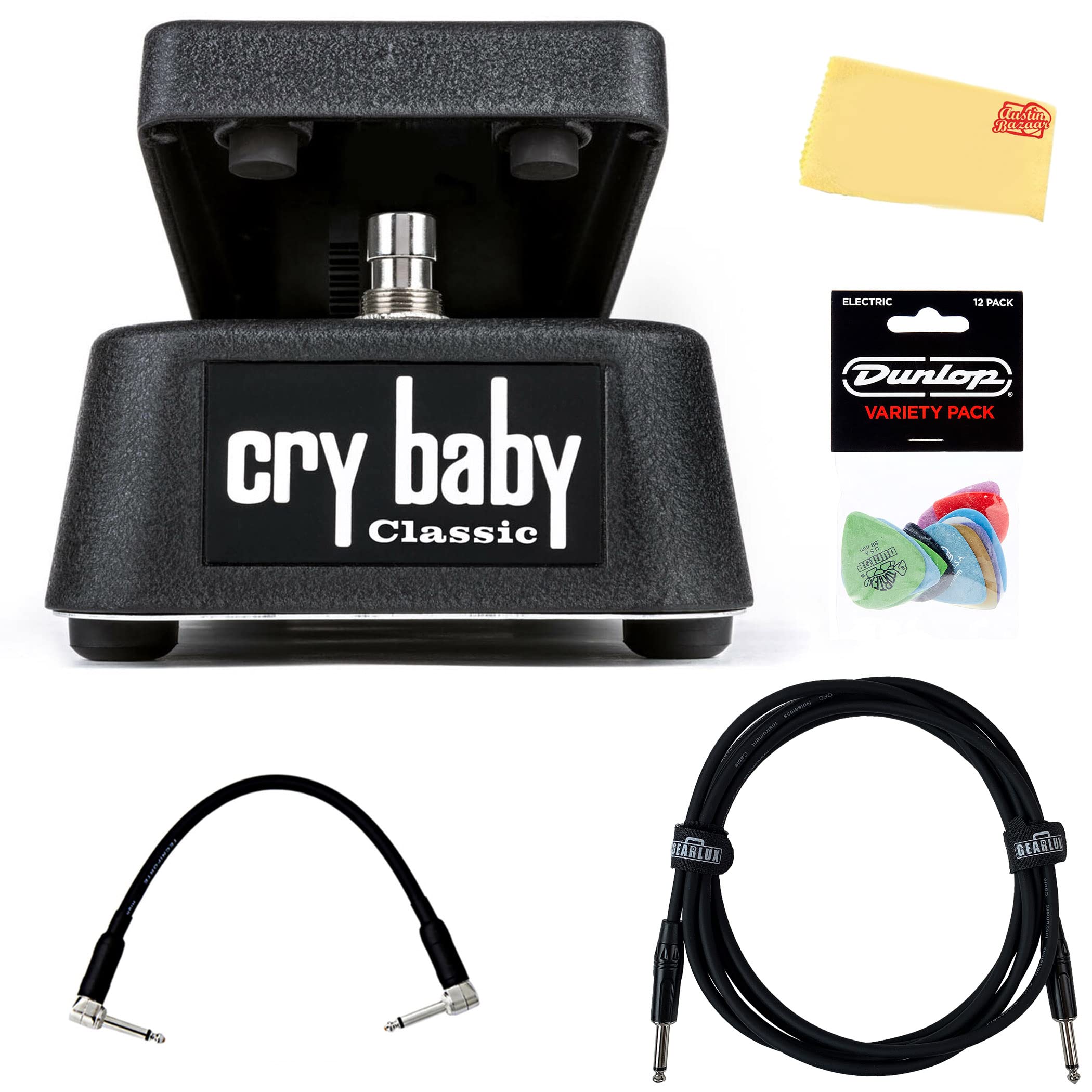 Amazon.com: Dunlop GCB95F Cry Baby Classic Wah Pedal Bundle with