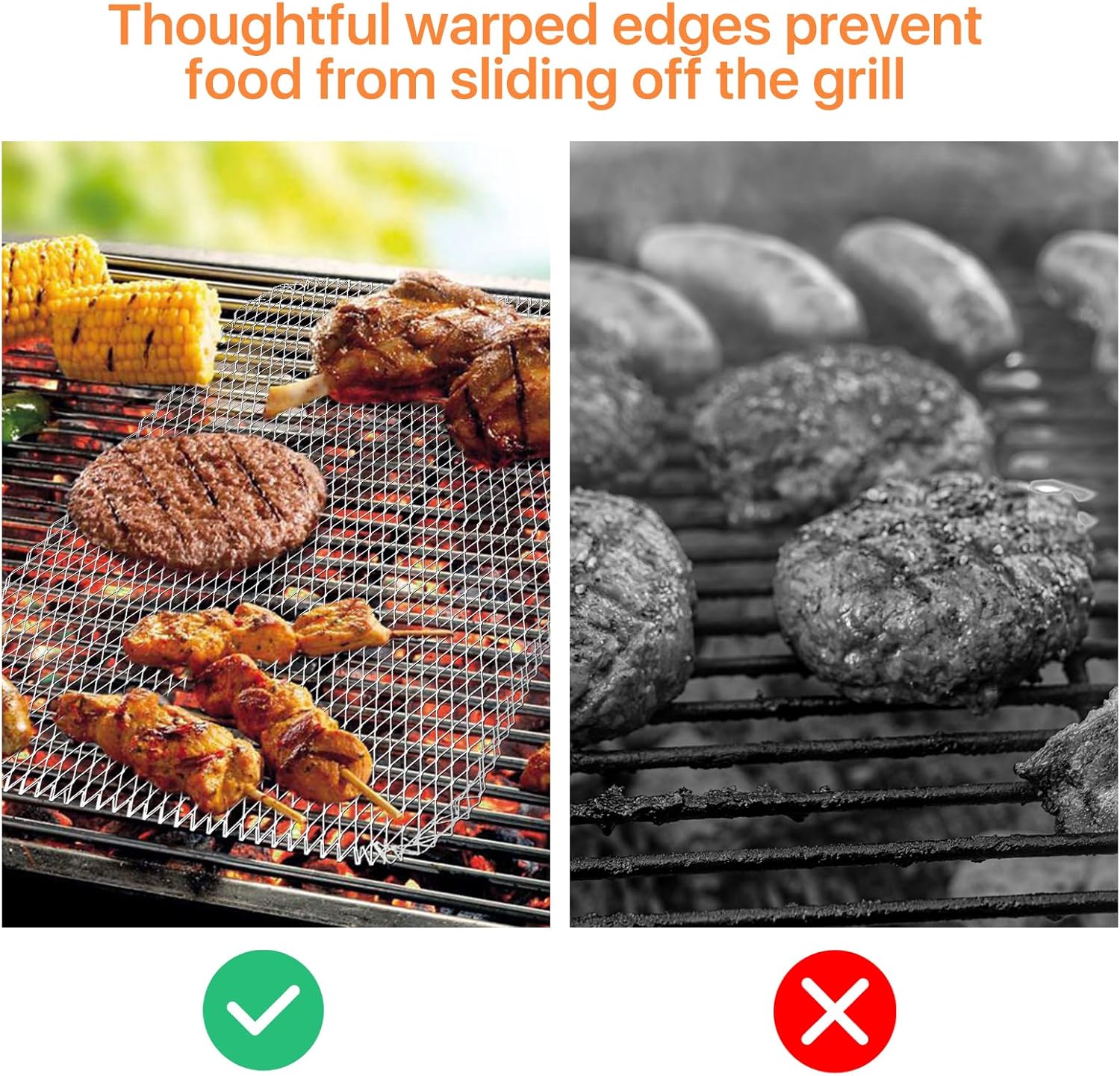 20 Pcs BBQ Grill Mesh, 15.3" x 11.8" Non-Stick Grill Topper for Outdoor Grill, Disposable Grill Topper, Aluminum Grilling Liners for Charcoal Grills Grill Broiler Pans, Grid Mesh for BBQ