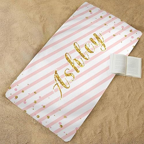 Miniatura 9 de MyPupSocks Toallas de playa personalizadas para adultos, accesorios de playa sin arena, para vacaciones, toallas de viaje, artículos esenciales de
